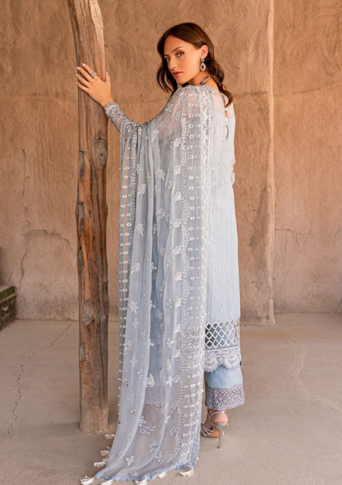 Formal Dress - Gulaal - Embroidered - Chiffon - Samarah - GEC#4 available at Saleem Fabrics Traditions