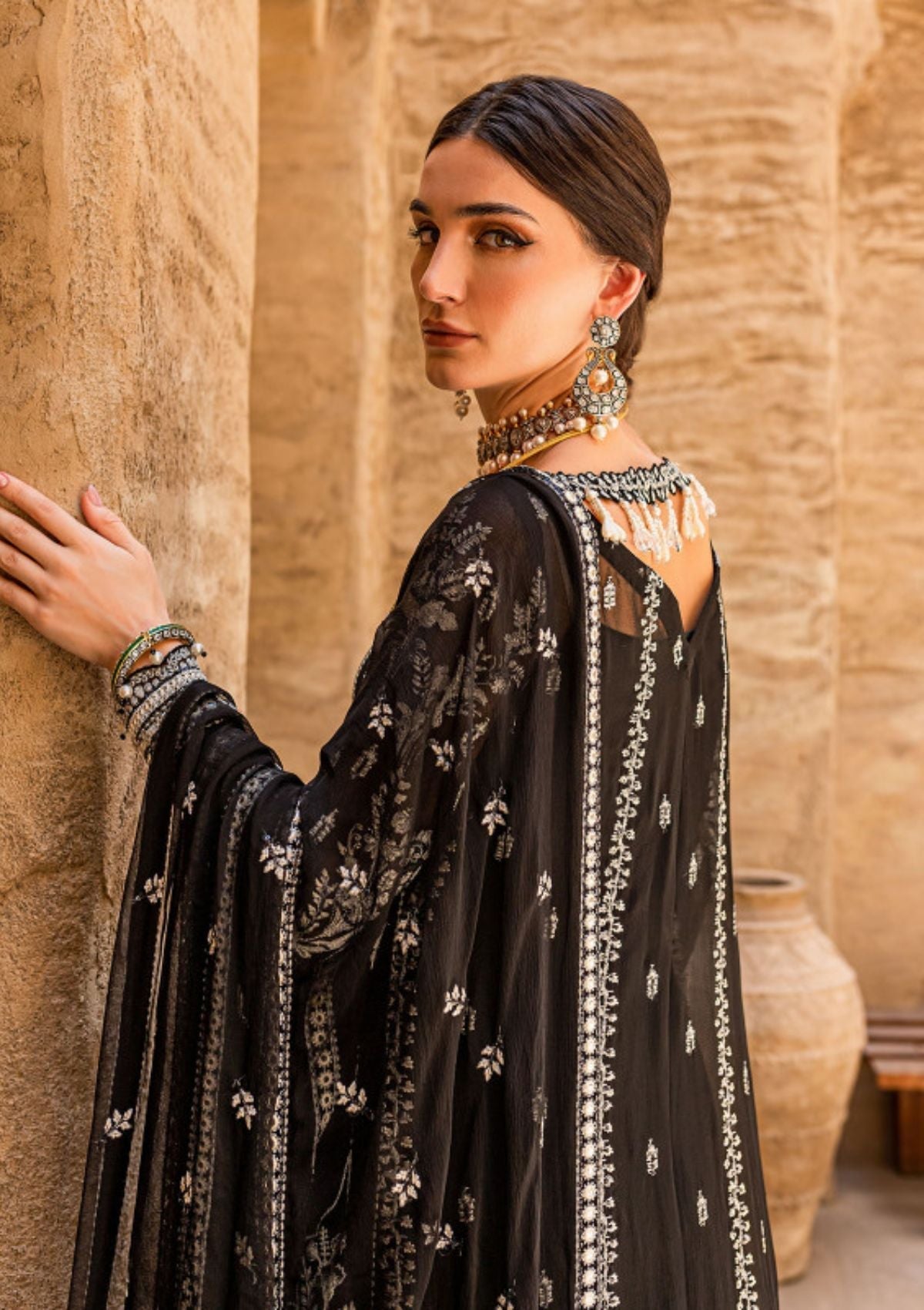 Formal Dress - Gulaal - Embroidered - Chiffon - Sophia - GEC#7 available at Saleem Fabrics Traditions