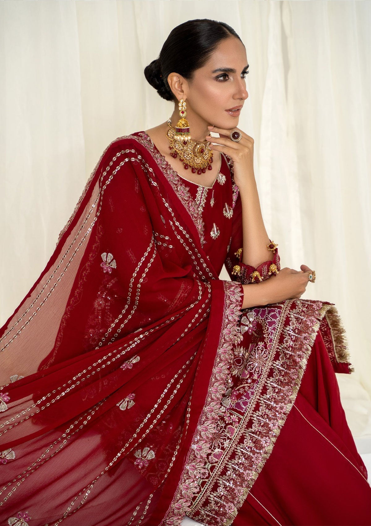 Formal Dress - Hada - Ahdia - D#02 (Mehmar) available at Saleem Fabrics Traditions