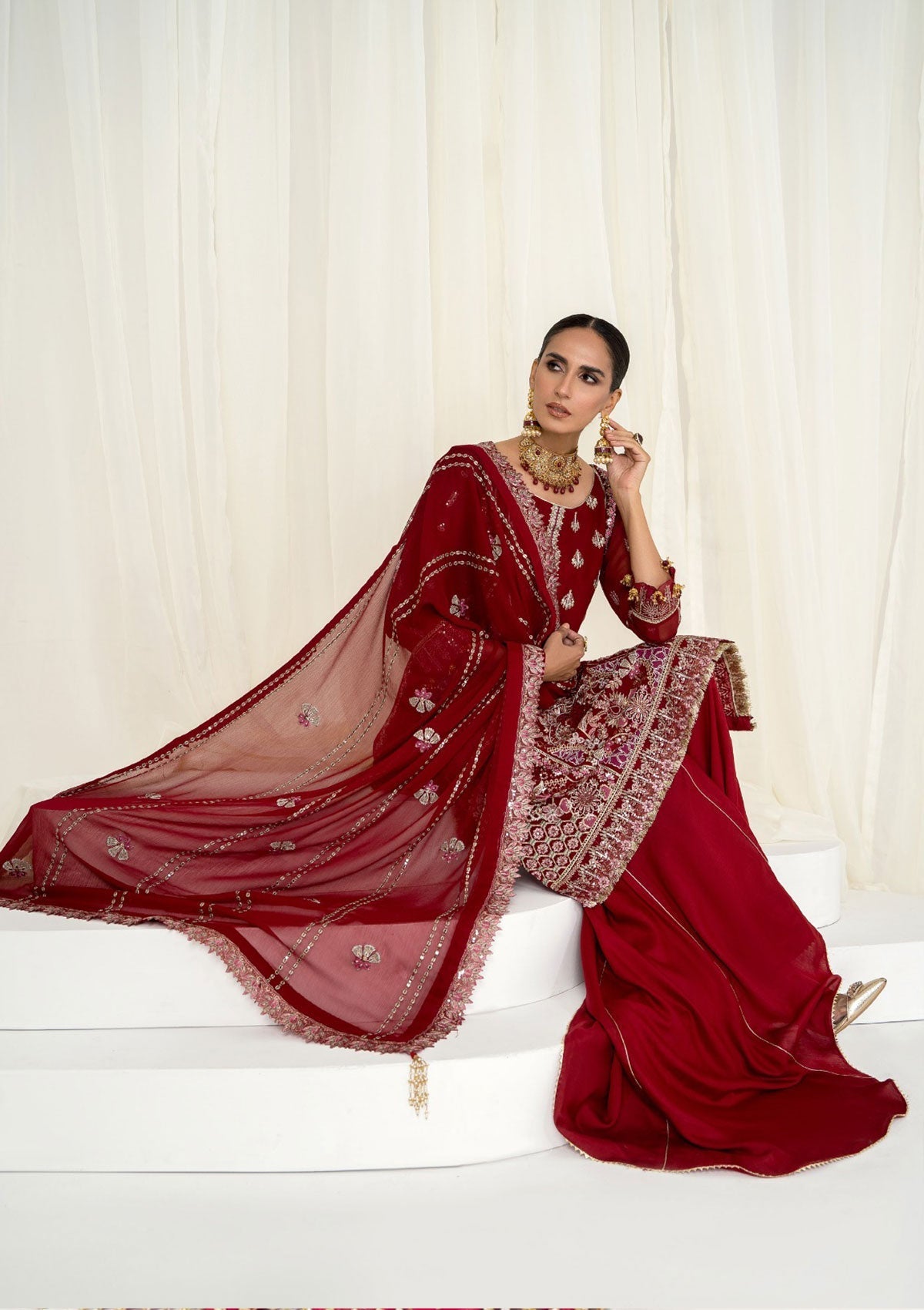 Formal Dress - Hada - Ahdia - D#02 (Mehmar) available at Saleem Fabrics Traditions