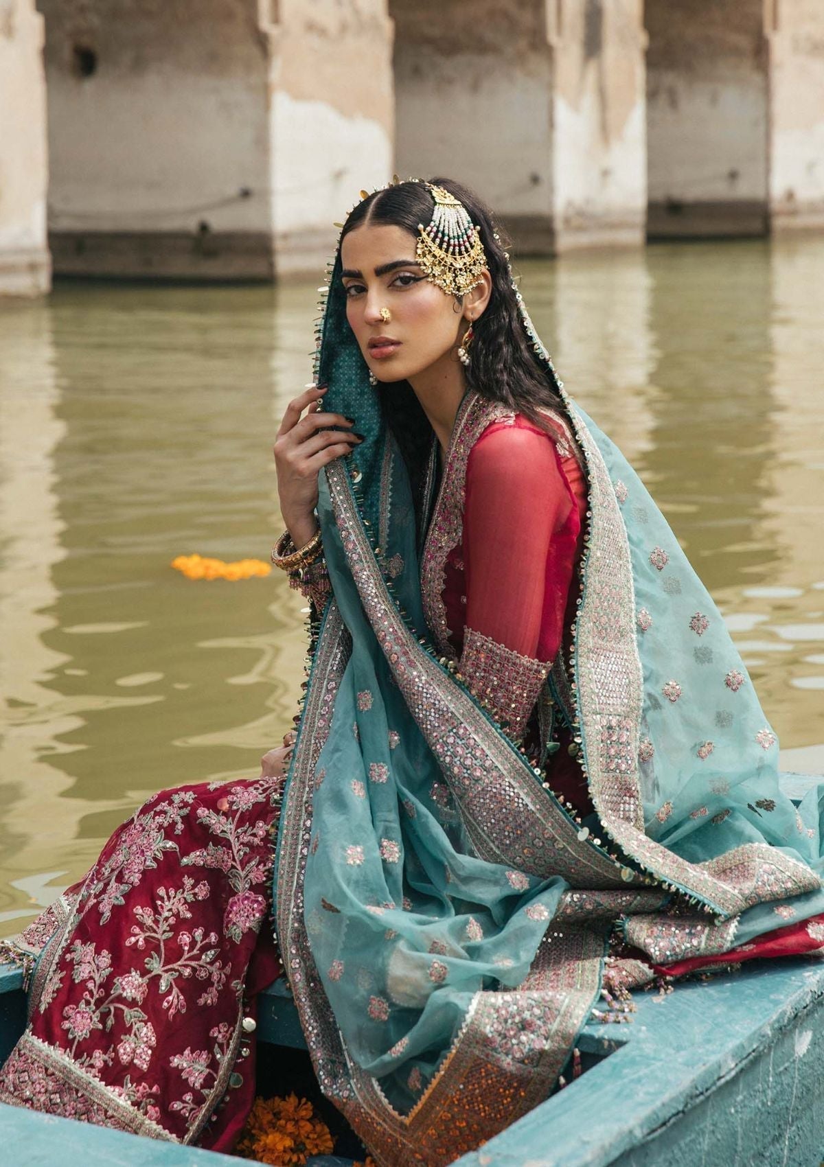 Formal Dress - Hussain Rehar - Paar - Ruby available at Saleem Fabrics Traditions