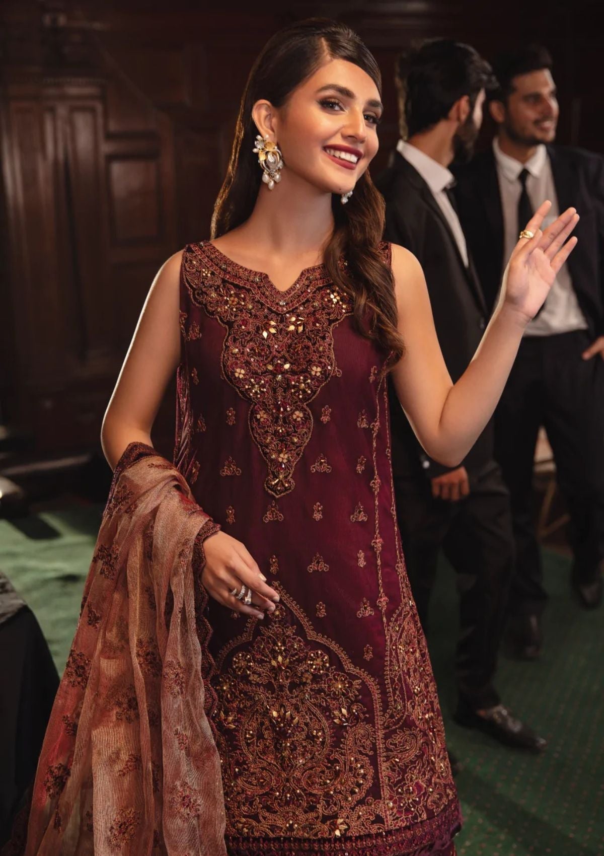 Formal Dress - Iznik - La Royale - Enchanto - IRC#7 available at Saleem Fabrics Traditions