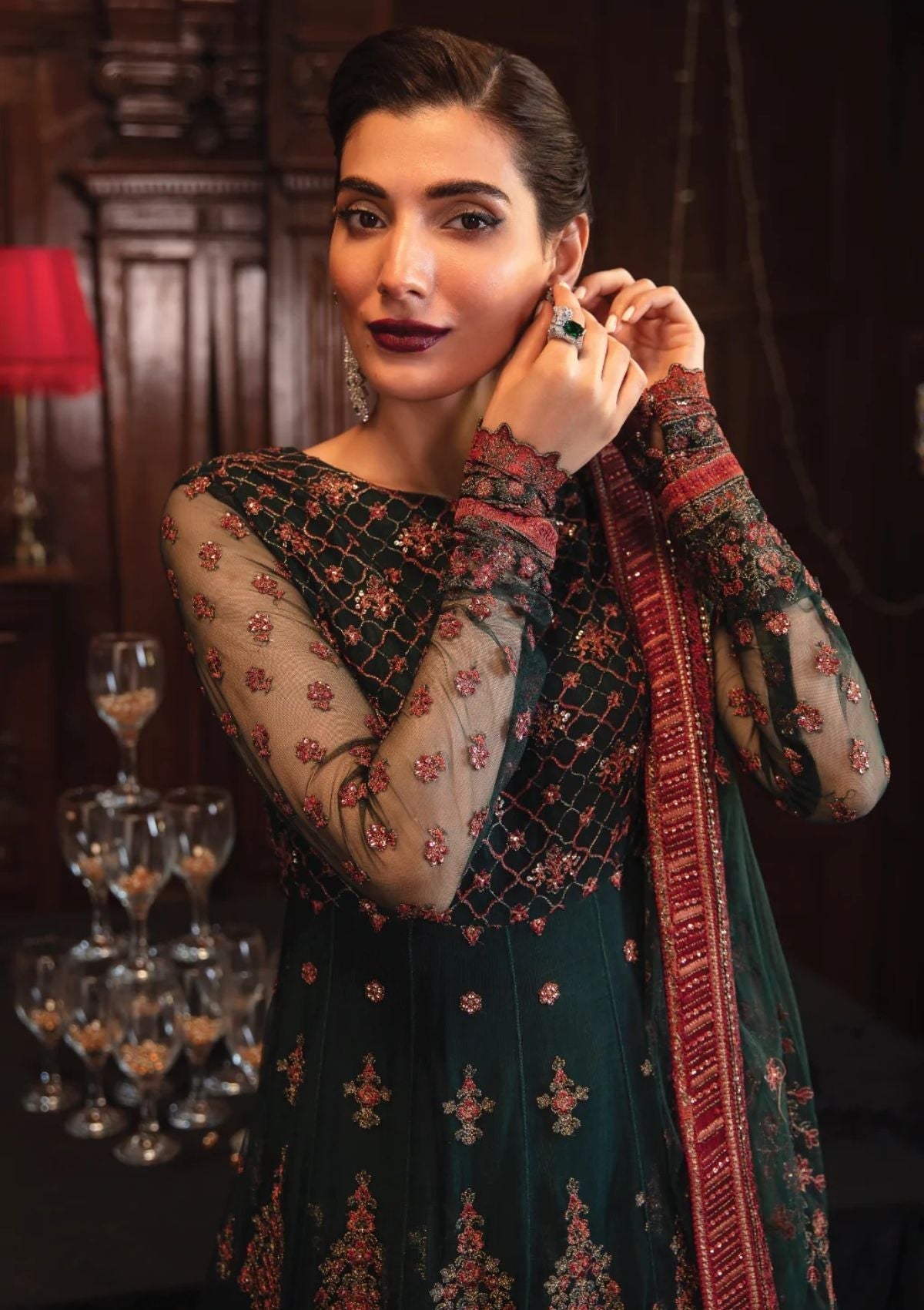 Formal Dress - Iznik - La Royale - Espoir - IRC#8 available at Saleem Fabrics Traditions