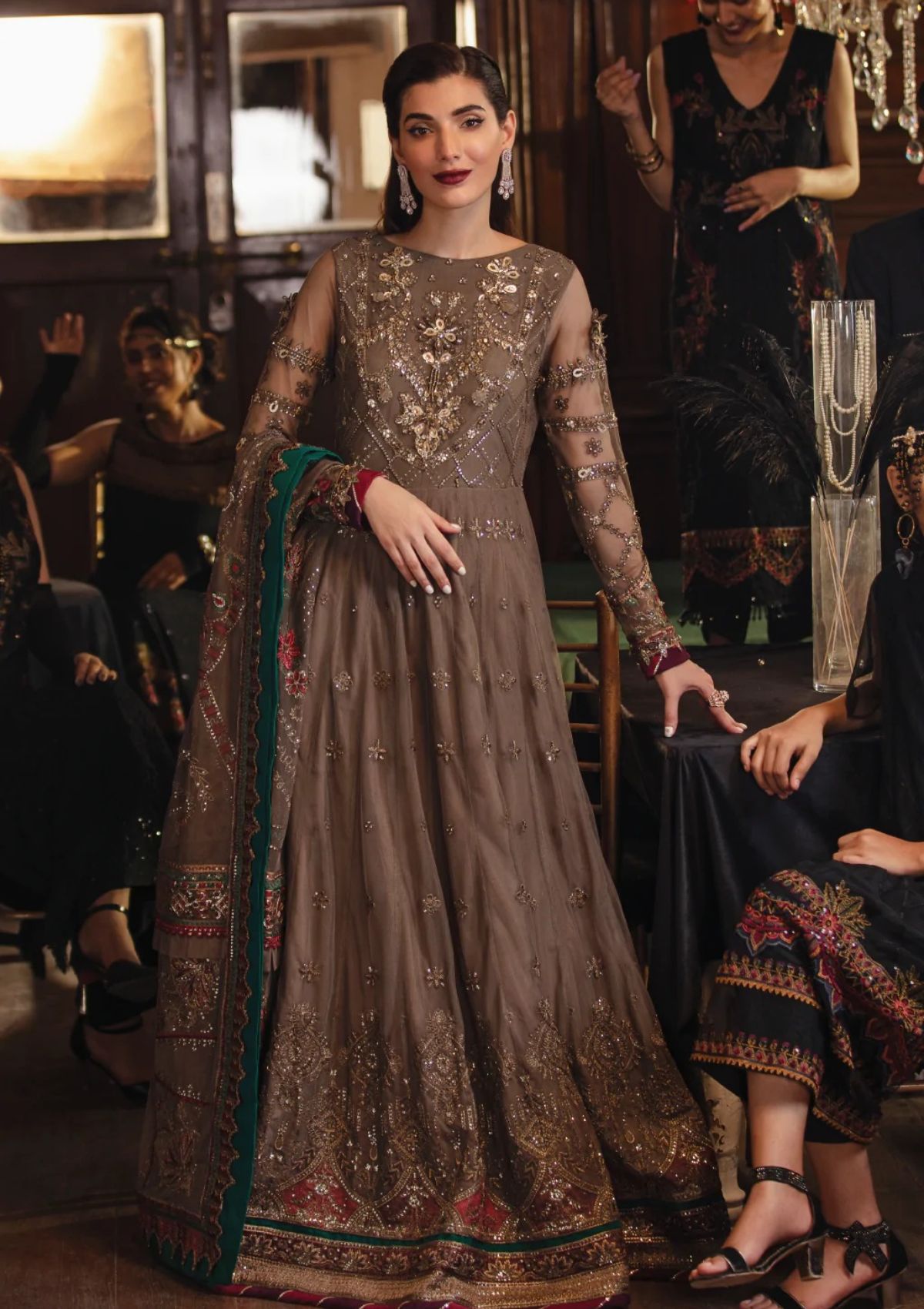 Formal Dress - Iznik - La Royale - Sabaism - IRC#5 available at Saleem Fabrics Traditions