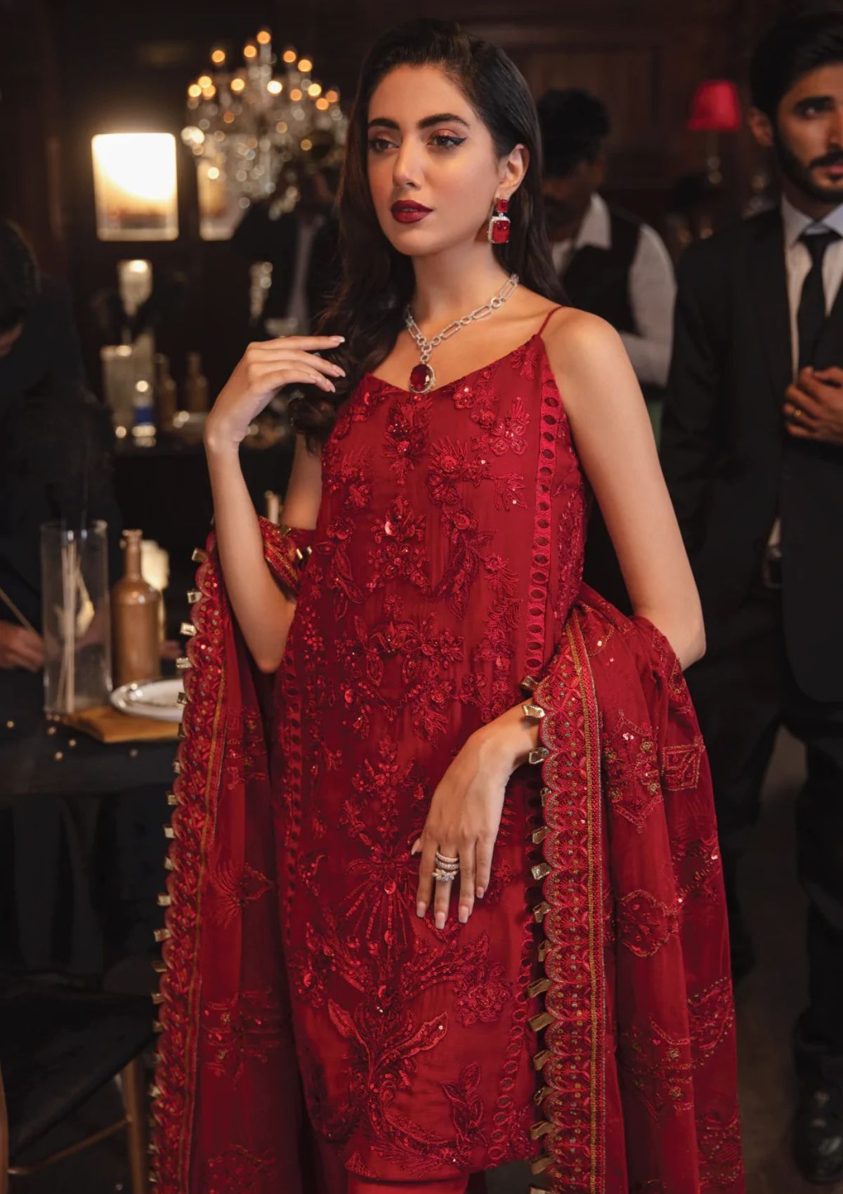 Formal Dress - Iznik - La Royale - Salsa - IRC#1 available at Saleem Fabrics Traditions