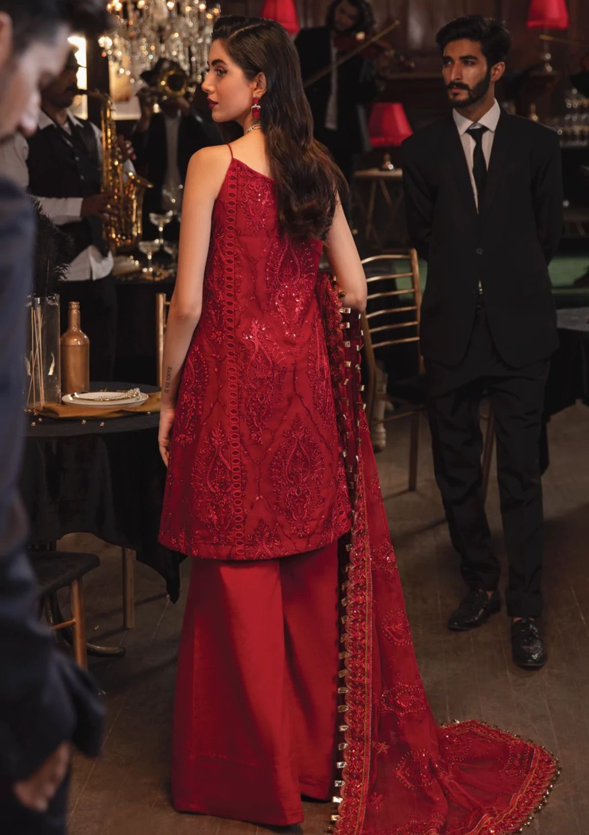 Formal Dress - Iznik - La Royale - Salsa - IRC#1 available at Saleem Fabrics Traditions