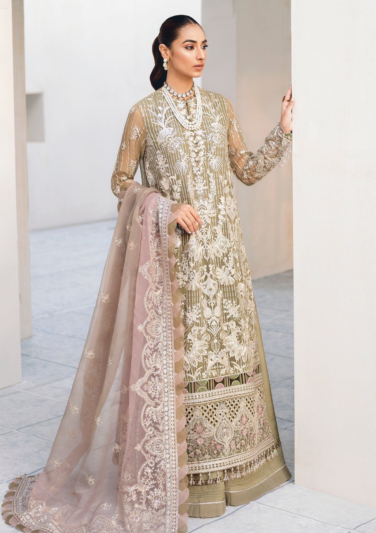 Formal Dress - Jazmin - Splendour - Festive - D#08 (Enver) available at Saleem Fabrics Traditions