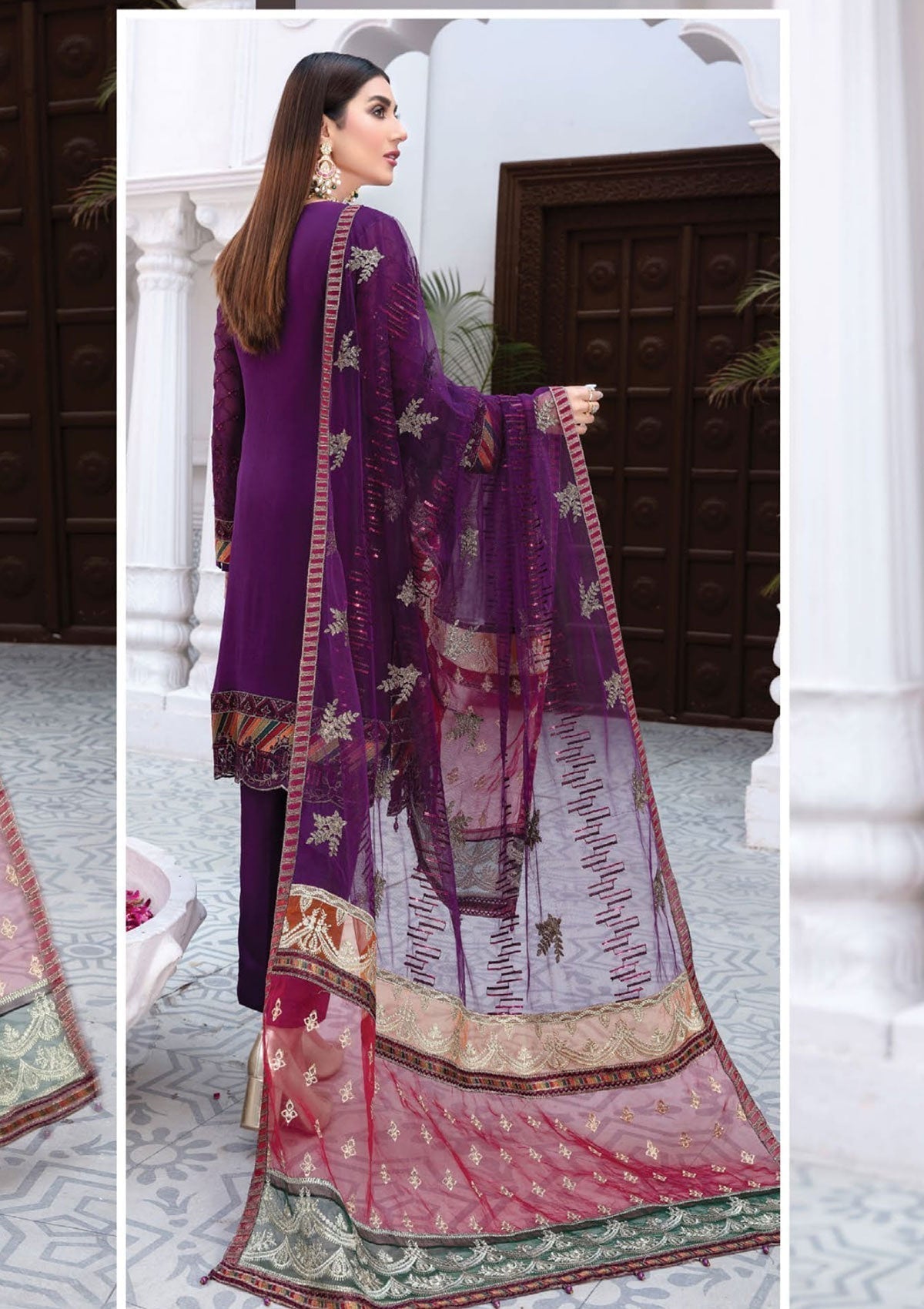 Formal Dress - Mah'e Rooh - Maribel - MM#808 available at Saleem Fabrics Traditions