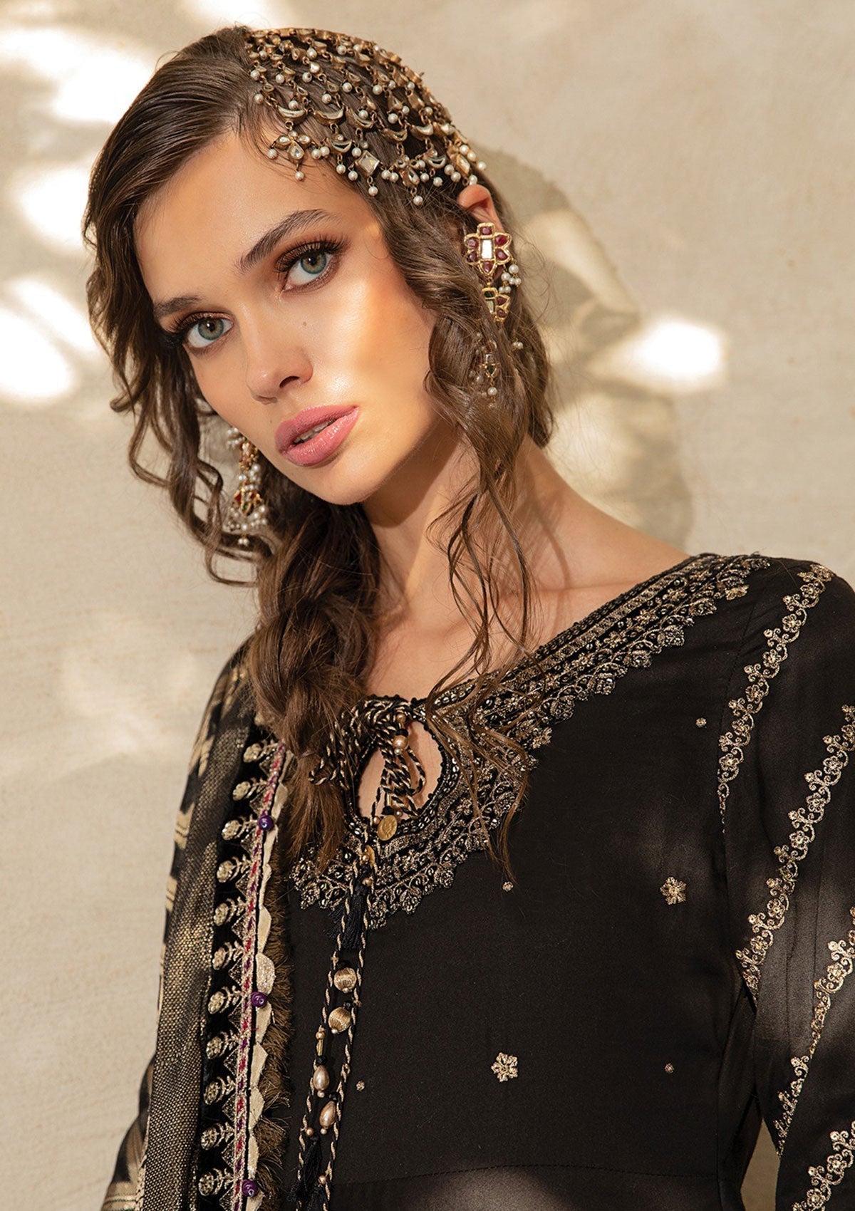 Formal Dress - Maria B - Sateen - MBS#6 available at Saleem Fabrics Traditions