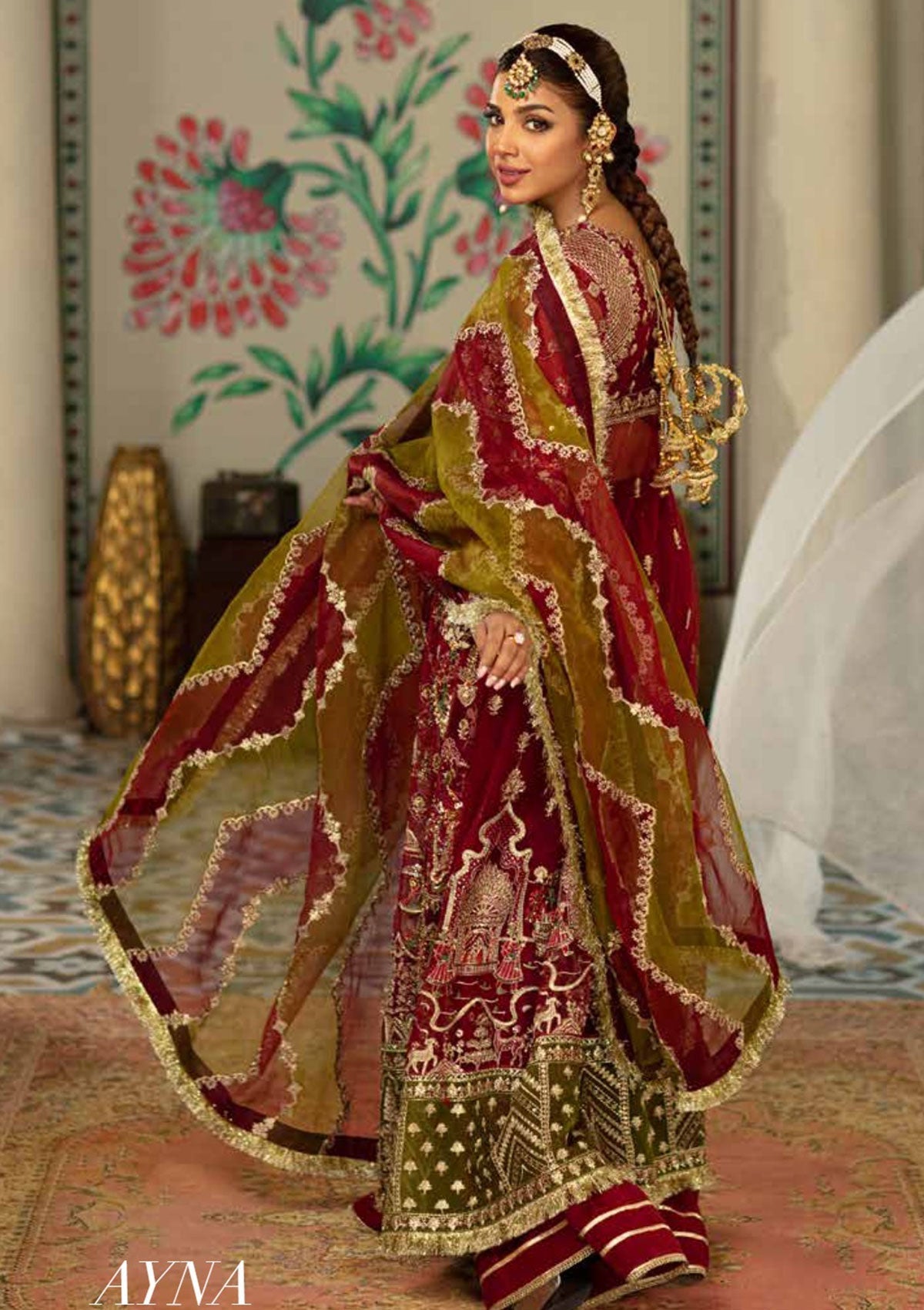 Formal Dress - Maryam Hussain - Gulab - Wedding - Ayna available at Saleem Fabrics Traditions