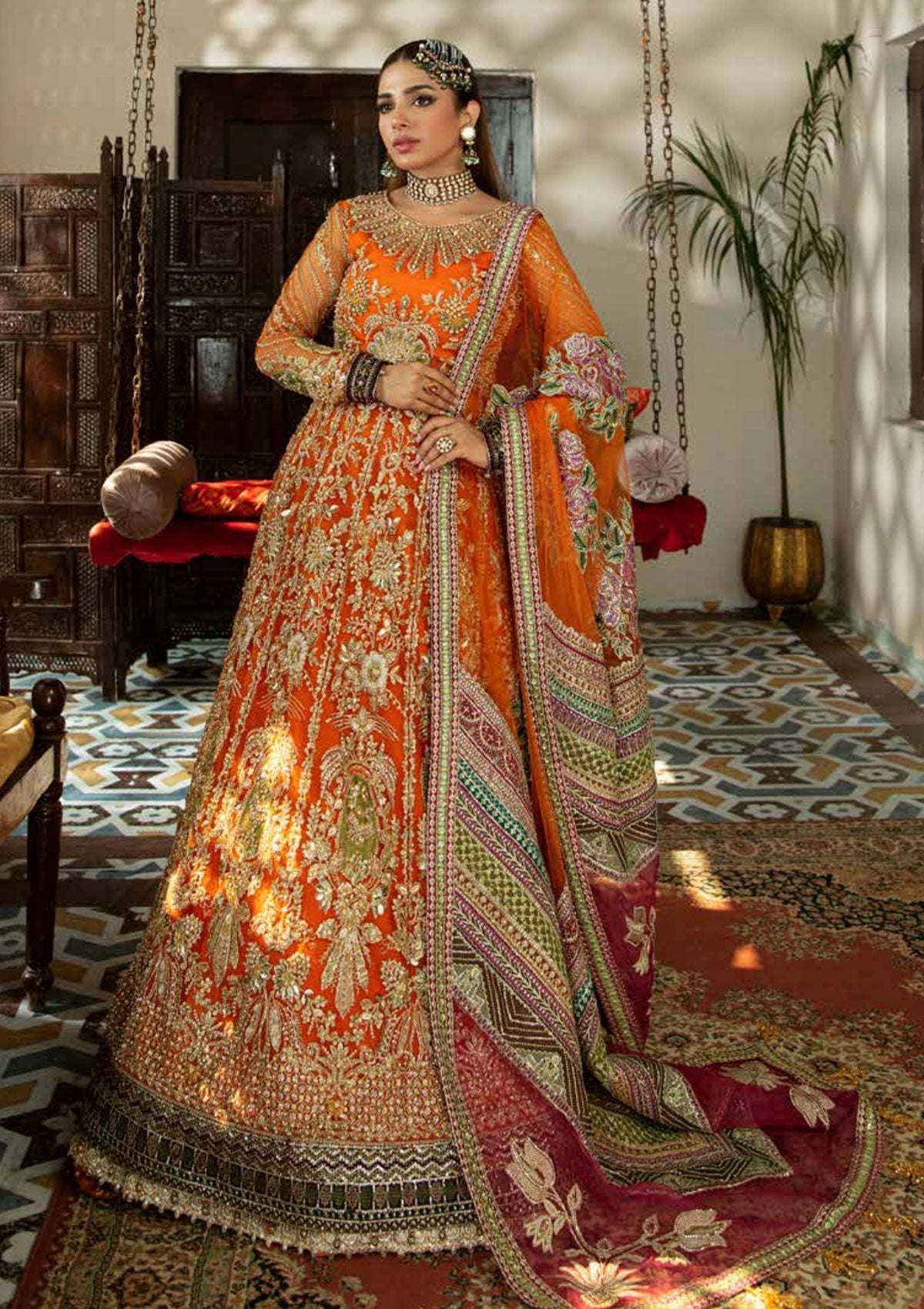 Formal Dress - Maryam Hussain - Gulab - Wedding - Kesar available at Saleem Fabrics Traditions