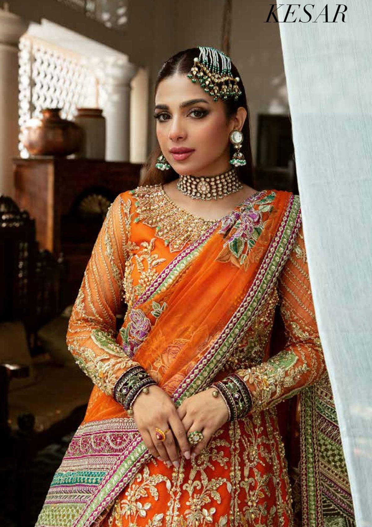 Formal Dress - Maryam Hussain - Gulab - Wedding - Kesar available at Saleem Fabrics Traditions