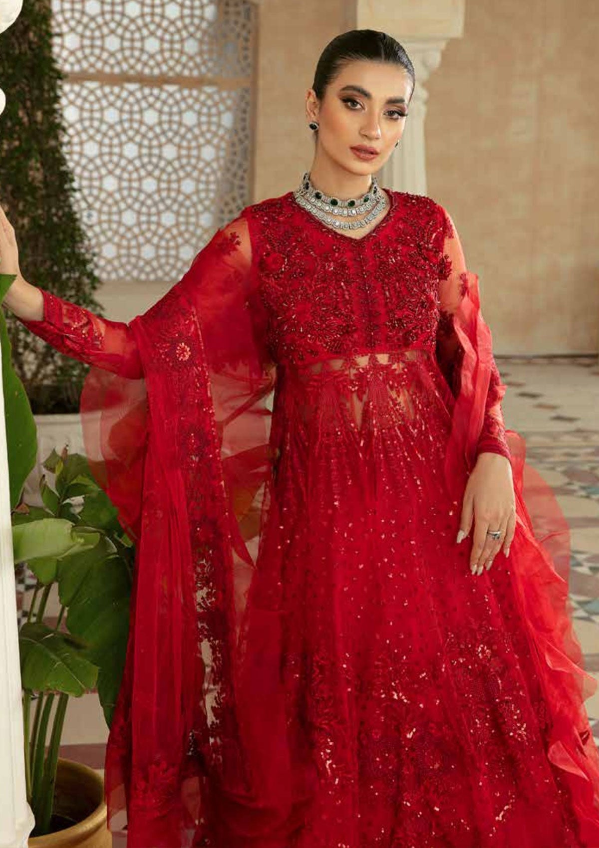 Formal Dress - Maryam Hussain - Marwa - Festive - GULAAB available at Saleem Fabrics Traditions