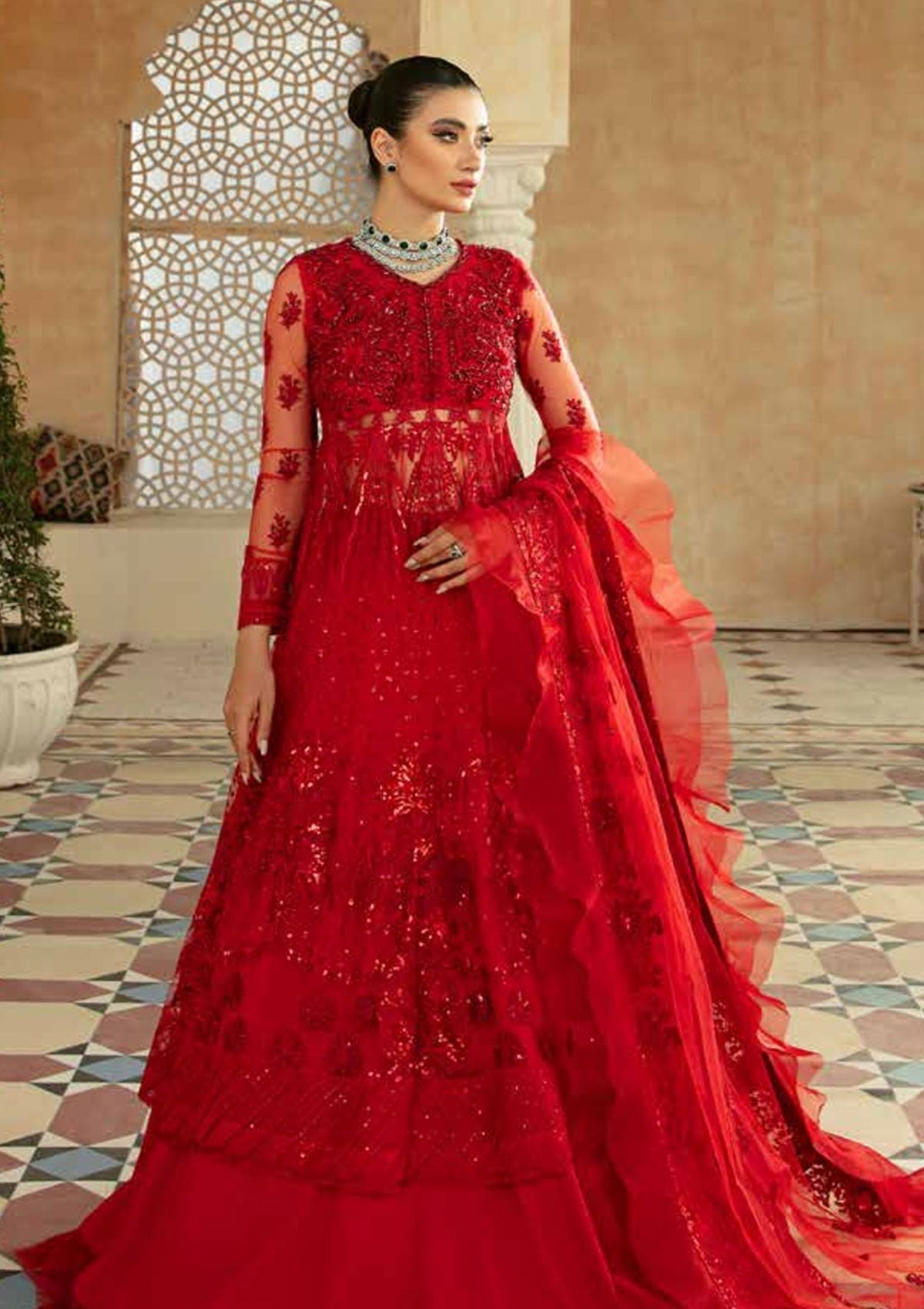 Formal Dress - Maryam Hussain - Marwa - Festive - GULAAB available at Saleem Fabrics Traditions