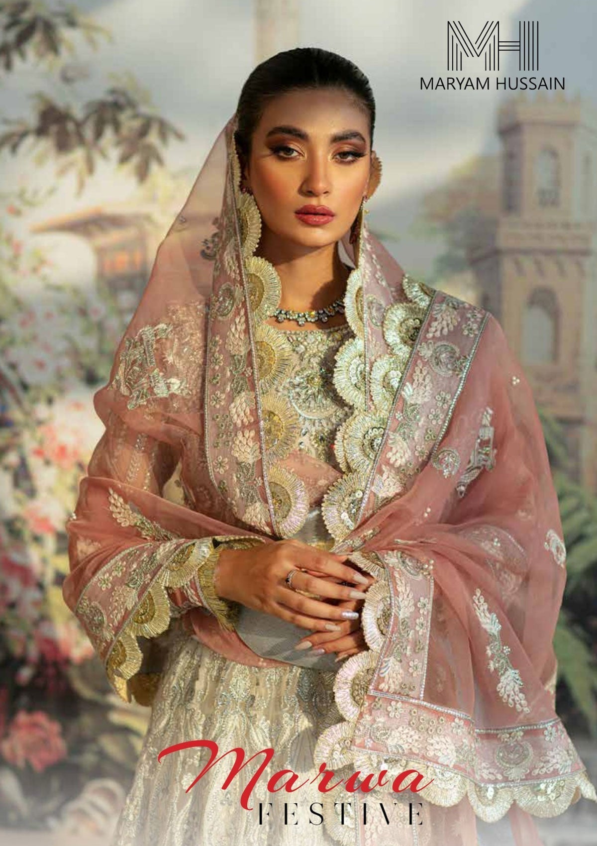 Formal Dress - Maryam Hussain - Marwa - Festive - NAAZ available at Saleem Fabrics Traditions