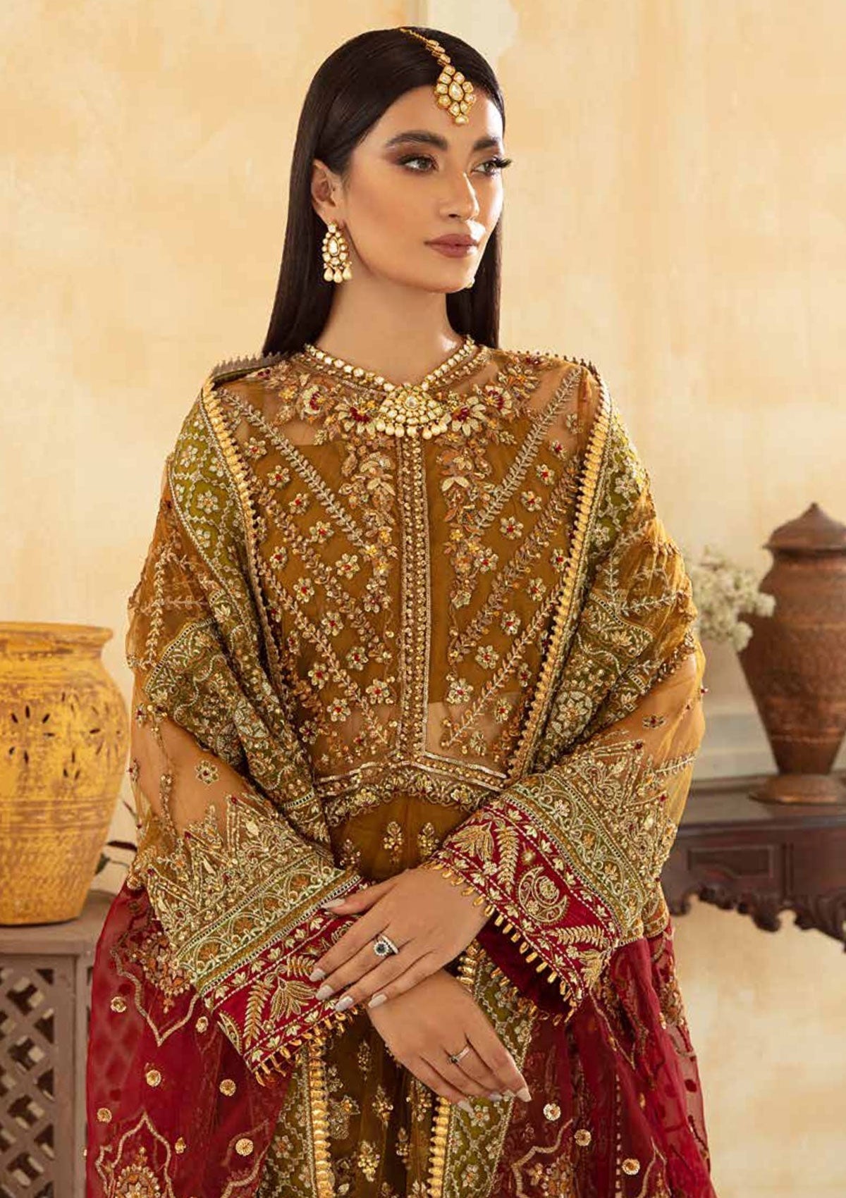 Formal Dress - Maryam Hussain - Marwa - Festive - SANDAL available at Saleem Fabrics Traditions