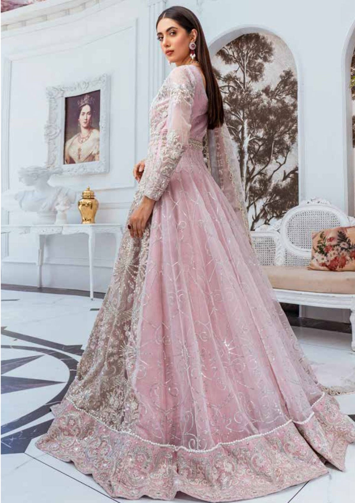 Formal Dress - Maryum N Maria - Floraison - MNM#32 (Slushy) available at Saleem Fabrics Traditions