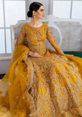 Formal Dress - Maryum N Maria - Floraison - MNM#35 (Misted Yellow) available at Saleem Fabrics Traditions