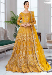 Formal Dress - Maryum N Maria - Floraison - MNM#35 (Misted Yellow) available at Saleem Fabrics Traditions