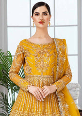 Formal Dress - Maryum N Maria - Floraison - MNM#35 (Misted Yellow) available at Saleem Fabrics Traditions