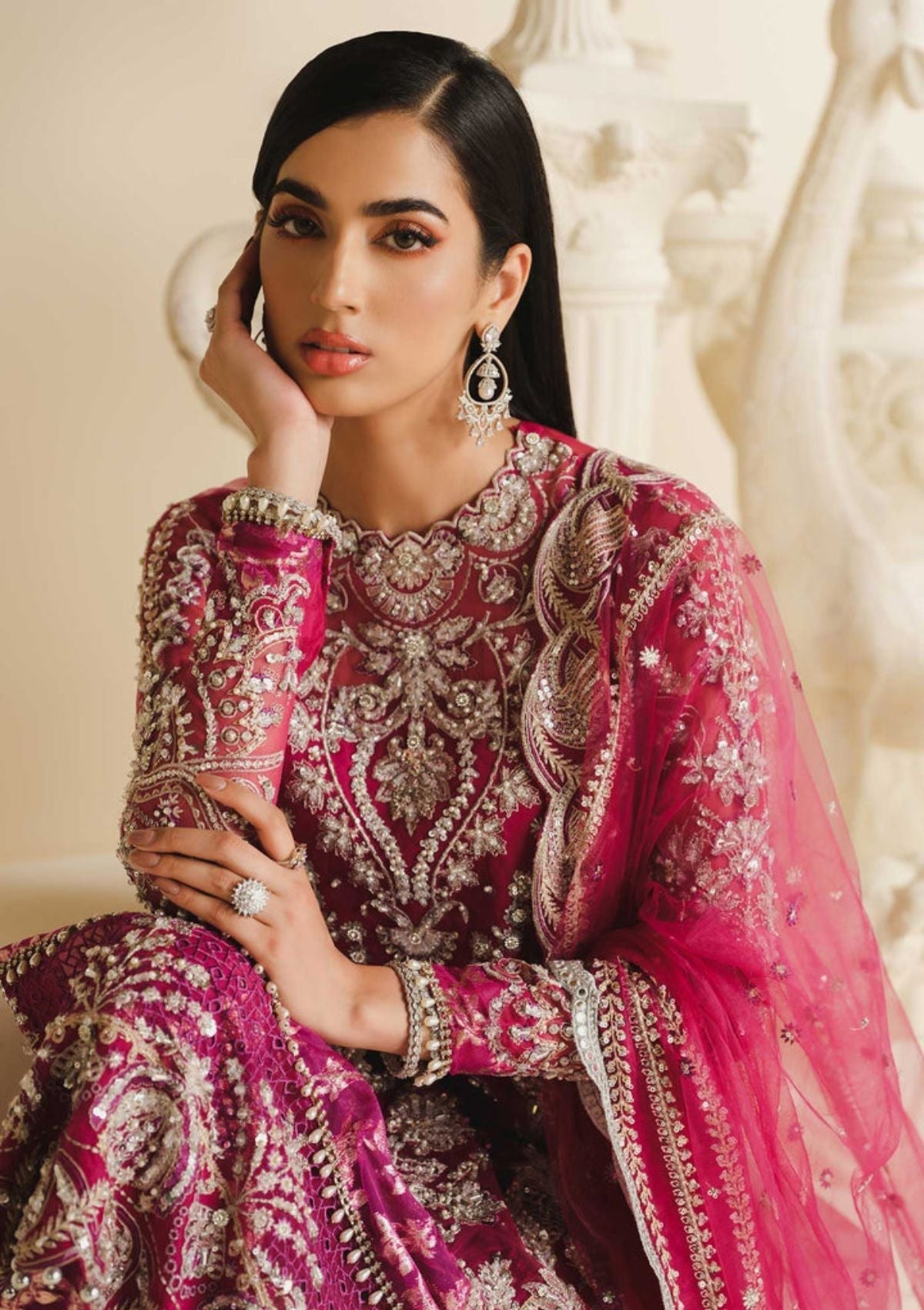 Formal Dress - Maryum and Maria - Khwaab - Luxury - MFD#85 available at Saleem Fabrics Traditions