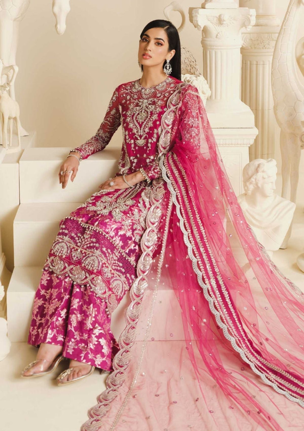 Formal Dress - Maryum and Maria - Khwaab - Luxury - MFD#85 available at Saleem Fabrics Traditions