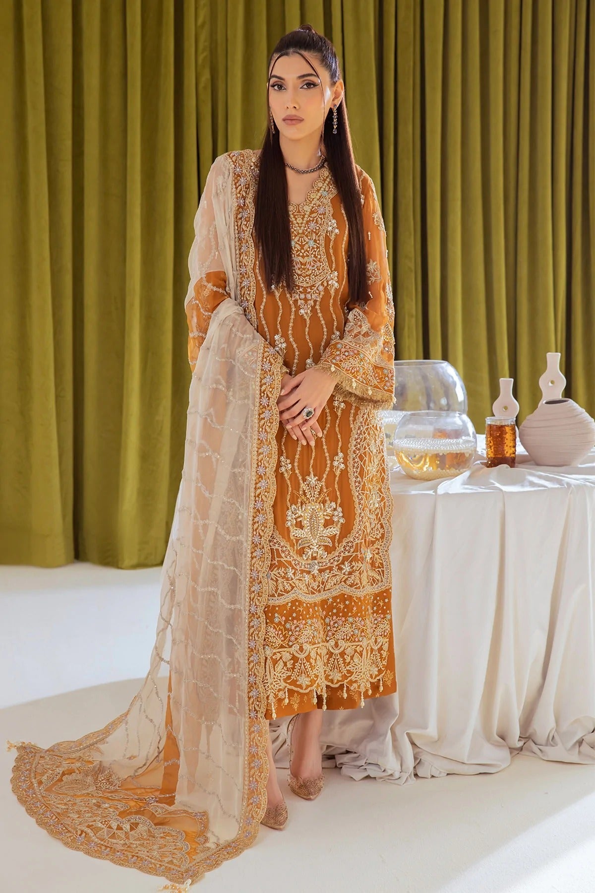Formal Dress - Nureh - Elanora - Luxury Chiffon - NEL#11 available at Saleem Fabrics Traditions