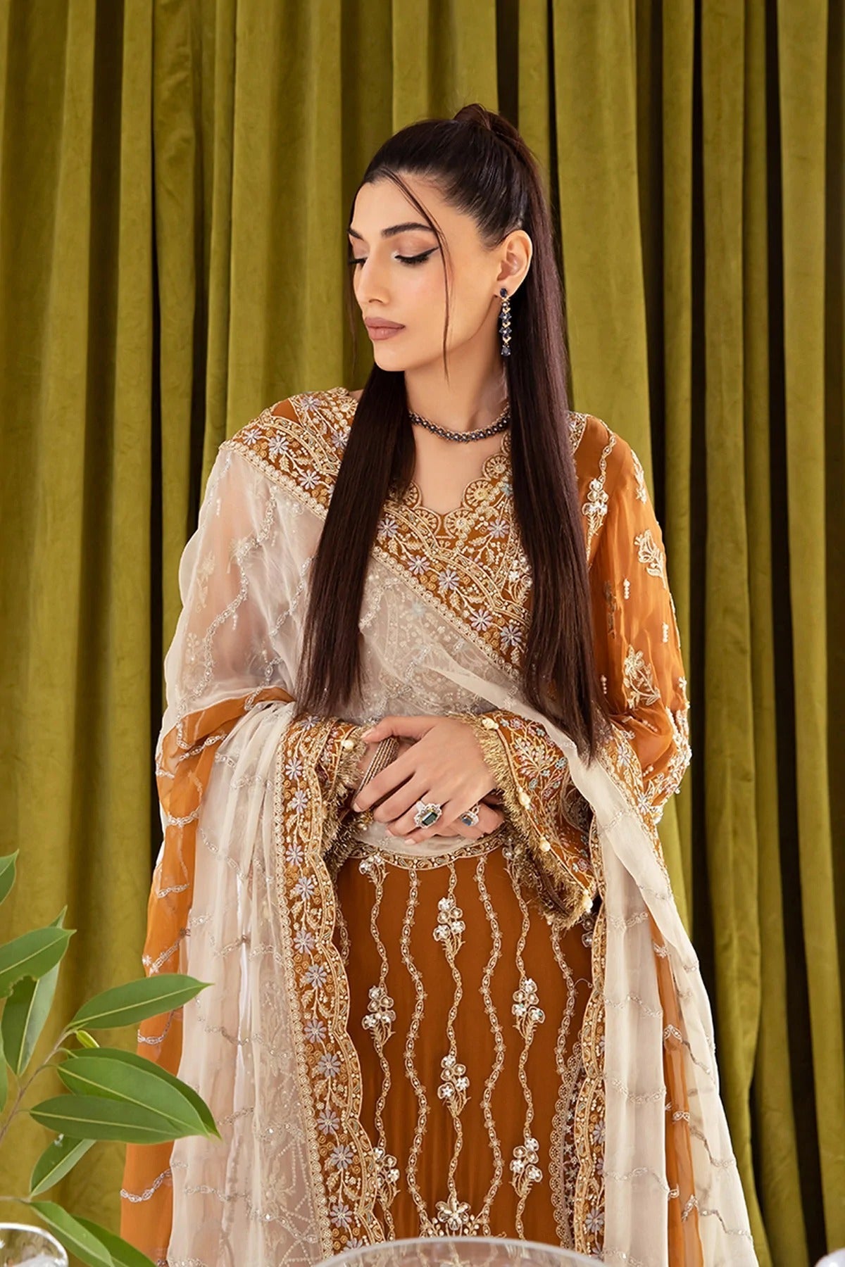 Formal Dress - Nureh - Elanora - Luxury Chiffon - NEL#11 available at Saleem Fabrics Traditions