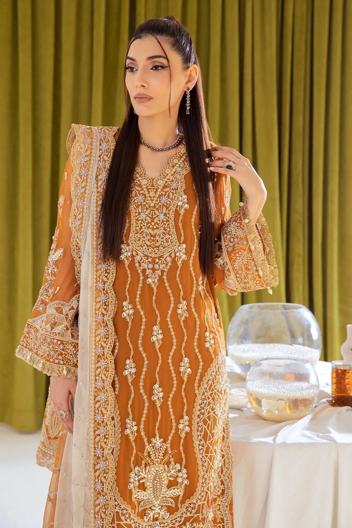 Formal Dress - Nureh - Elanora - Luxury Chiffon - NEL#11 available at Saleem Fabrics Traditions