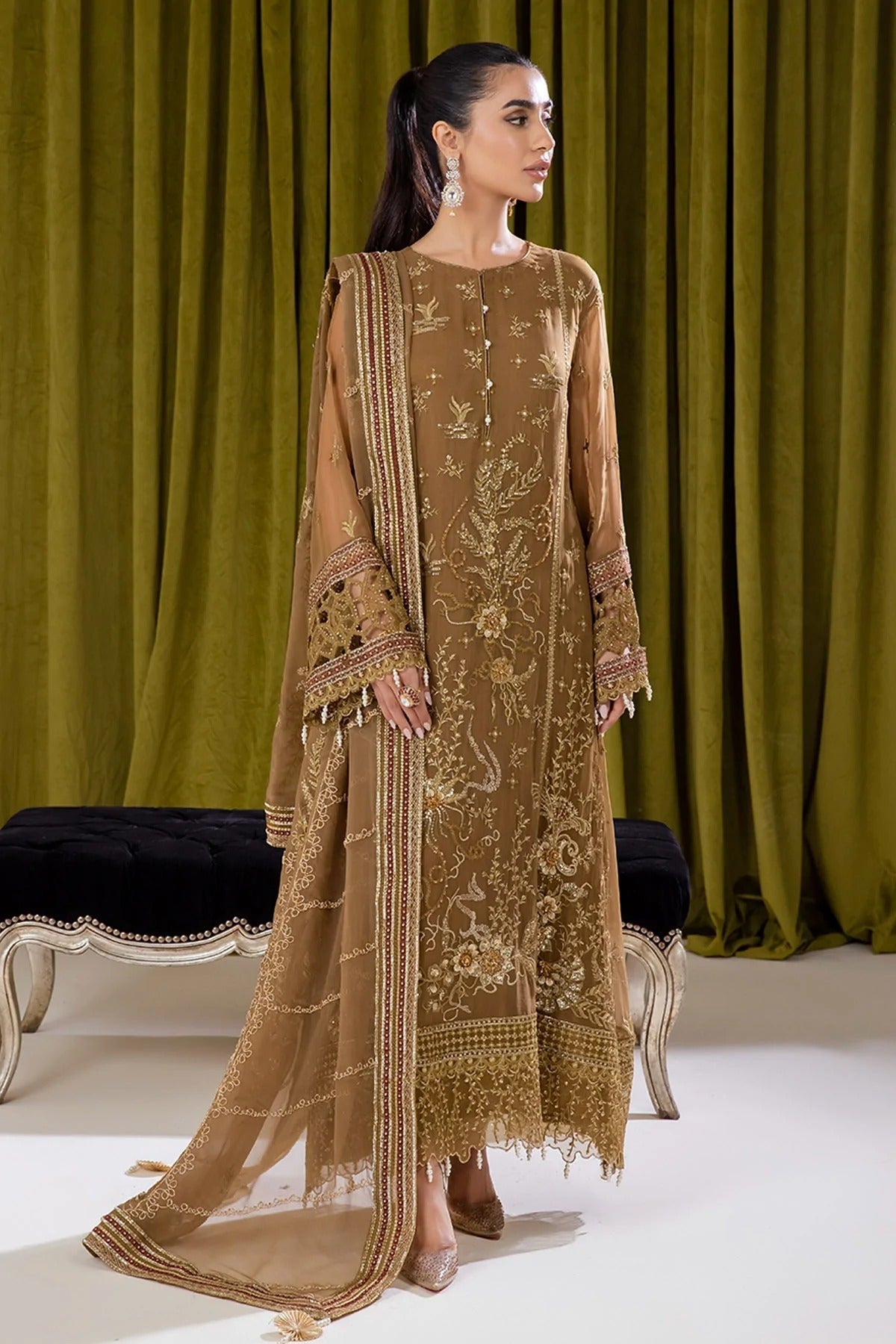 Formal Dress - Nureh - Elanora - Luxury Chiffon - NEL#13 available at Saleem Fabrics Traditions