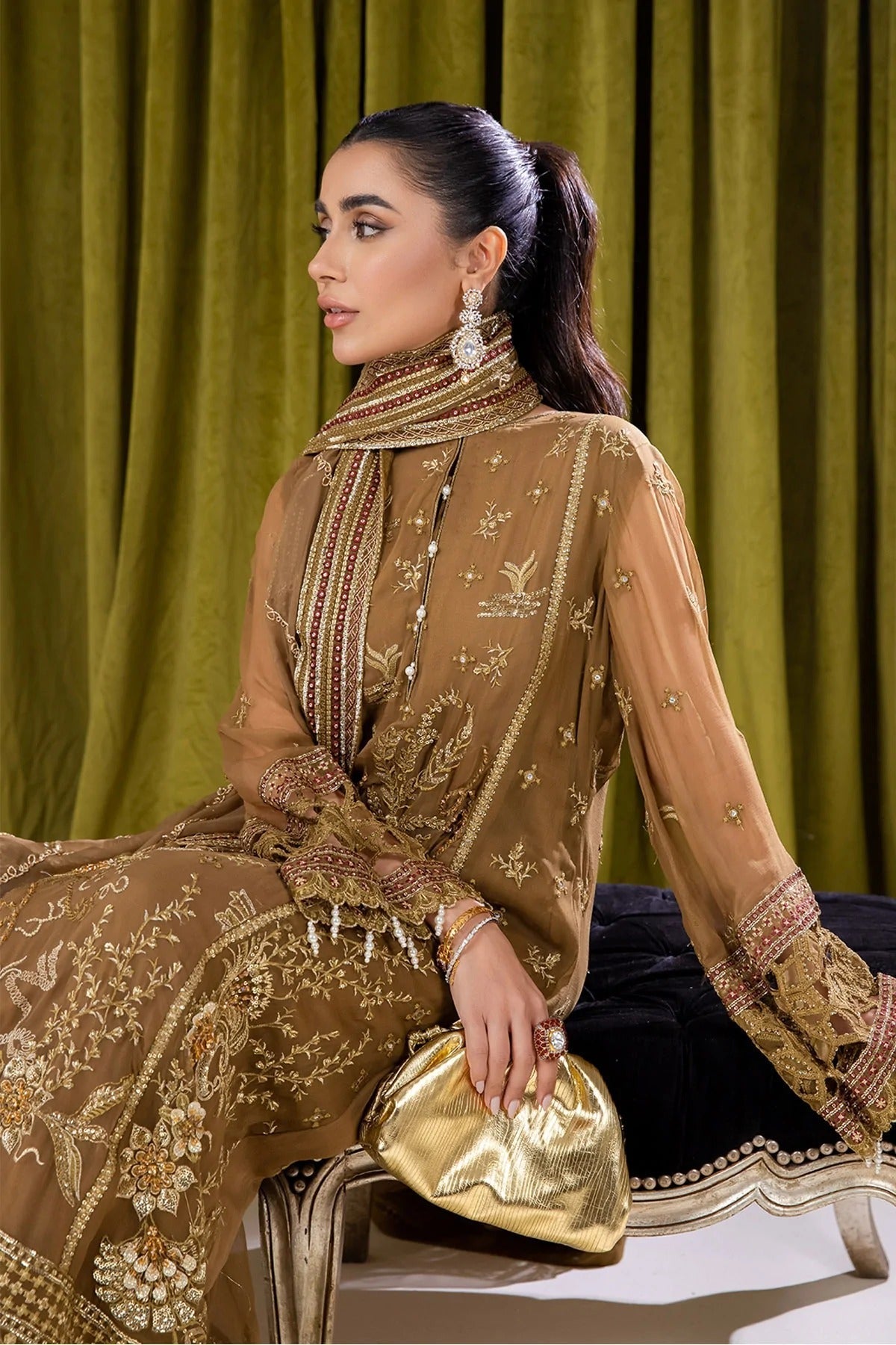 Formal Dress - Nureh - Elanora - Luxury Chiffon - NEL#13 available at Saleem Fabrics Traditions