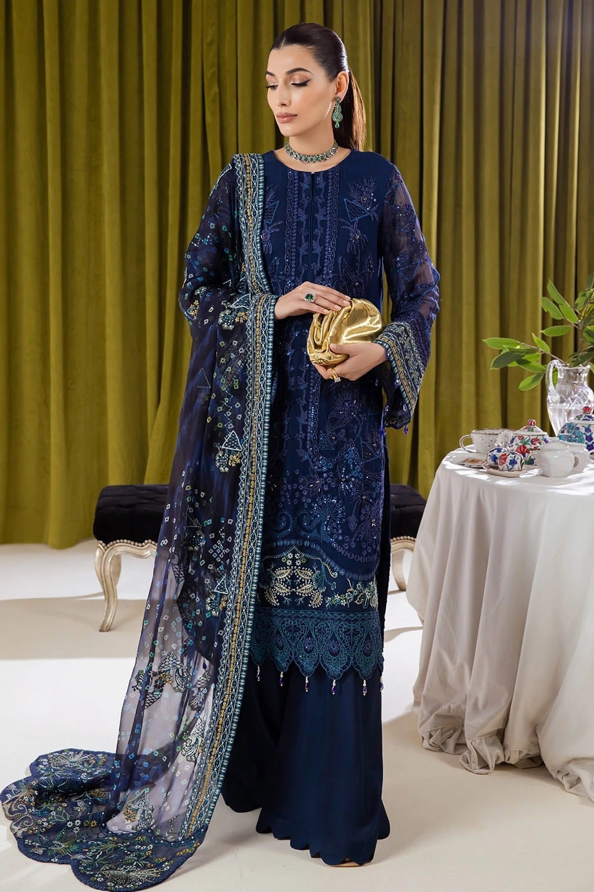 Formal Dress - Nureh - Elanora - Luxury Chiffon - NEL#6 available at Saleem Fabrics Traditions