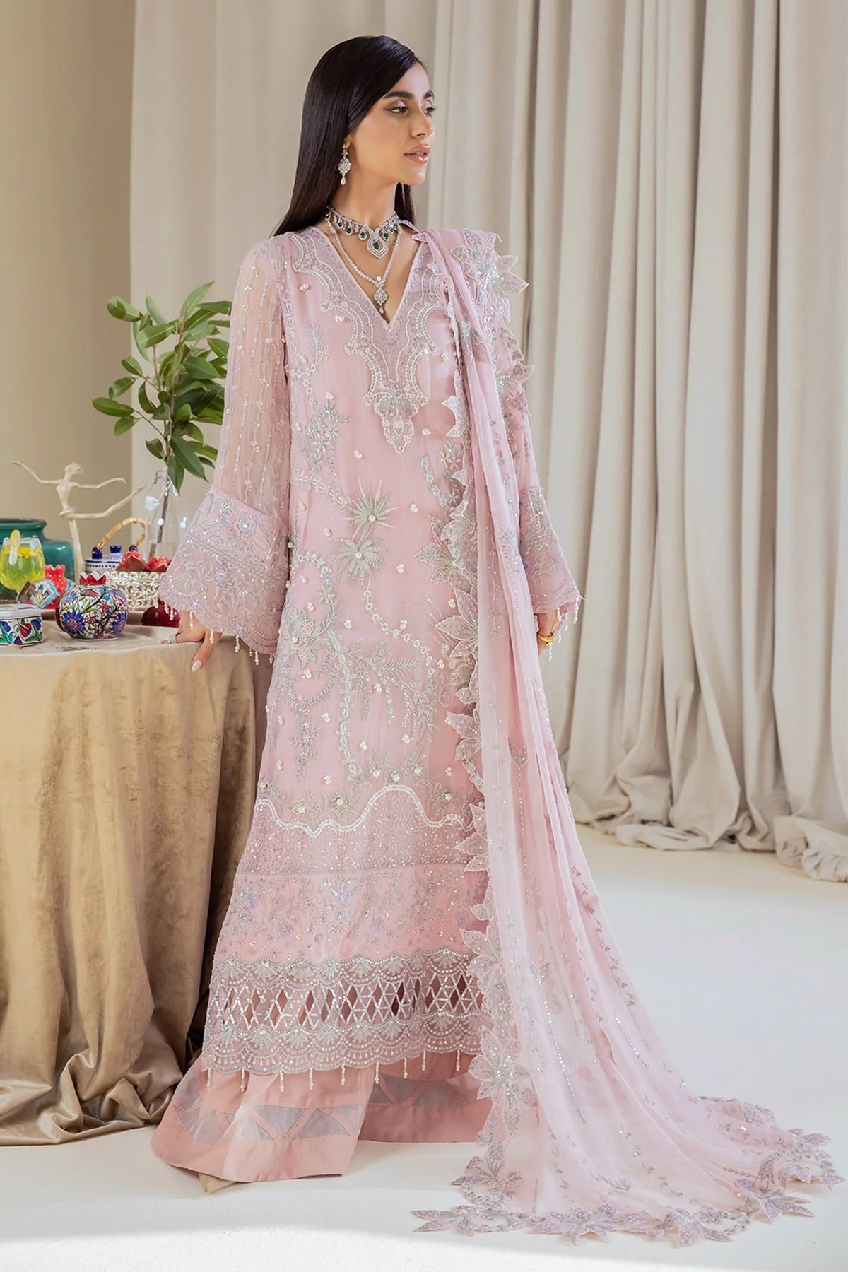 Formal Dress - Nureh - Elanora - Luxury Chiffon - NEL#7 available at Saleem Fabrics Traditions