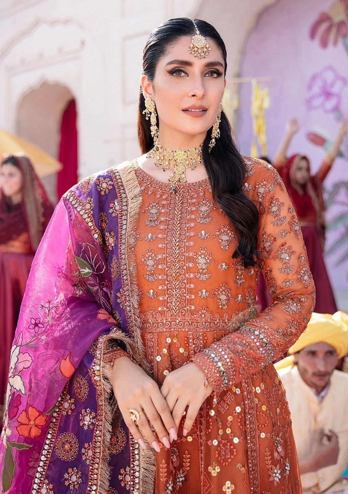 Formal Dress - Nureh - Jhoomro - Luxury - NL#36 available at Saleem Fabrics Traditions