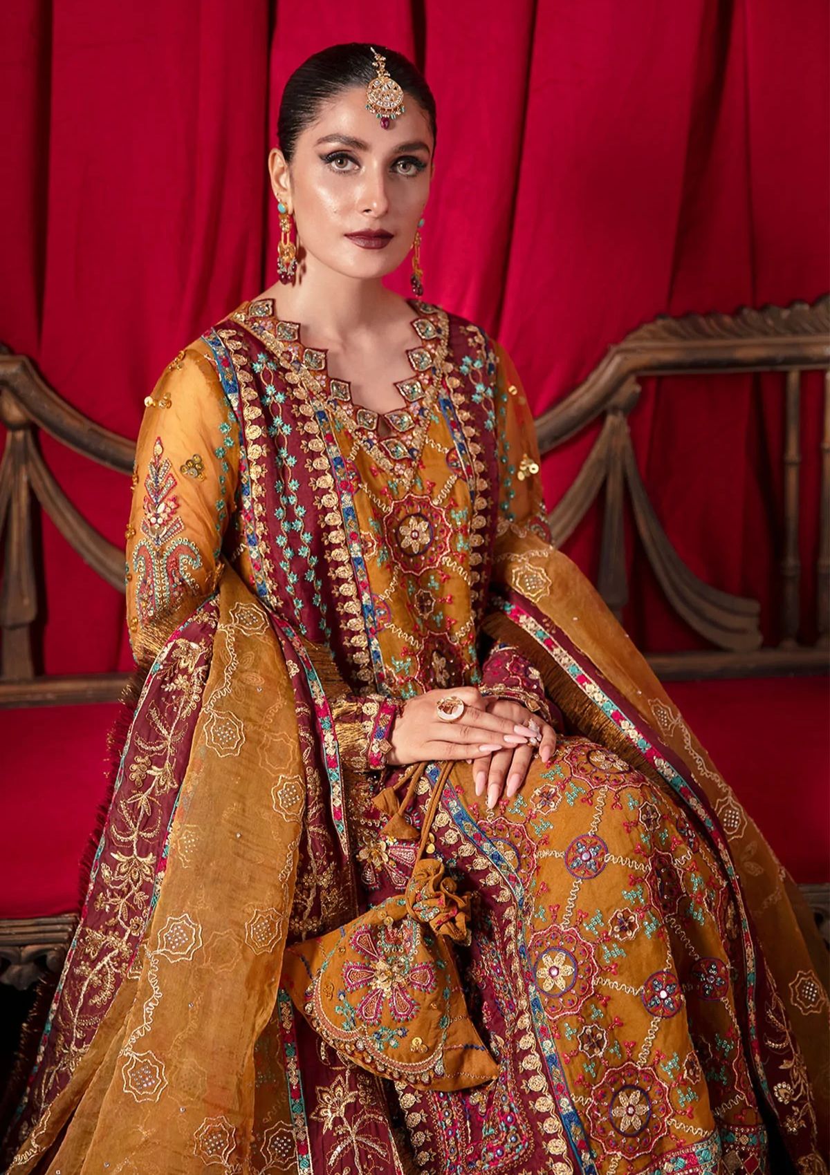 Formal Dress - Nureh - Jhoomro - Luxury - NL#40 available at Saleem Fabrics Traditions