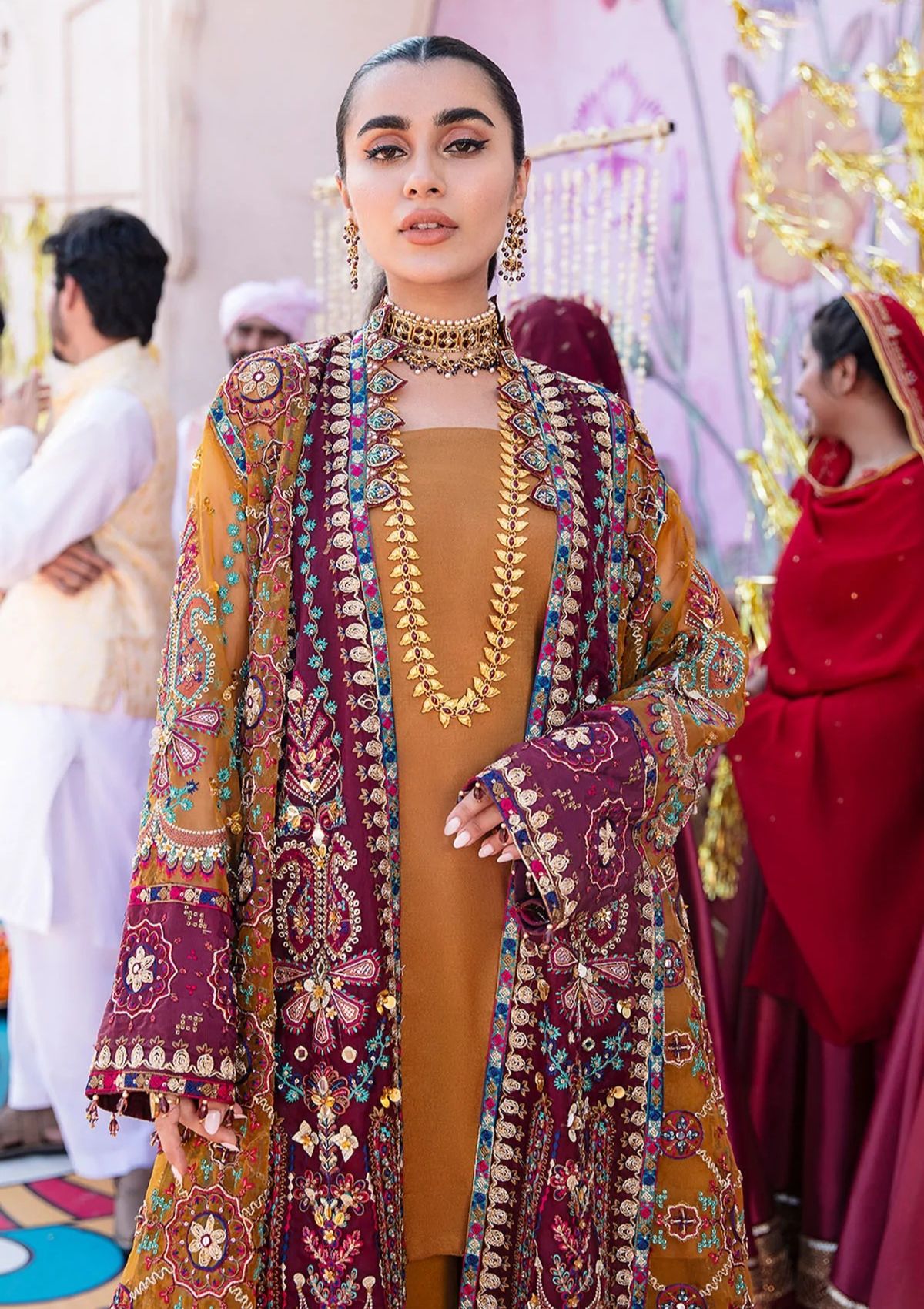 Formal Dress - Nureh - Jhoomro - Luxury - NL#40 available at Saleem Fabrics Traditions