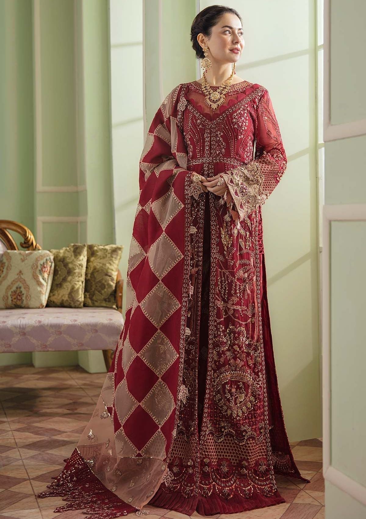 Formal Dress - Nureh - Luxury - KOH-I-NOOR - NL#27 available at Saleem Fabrics Traditions