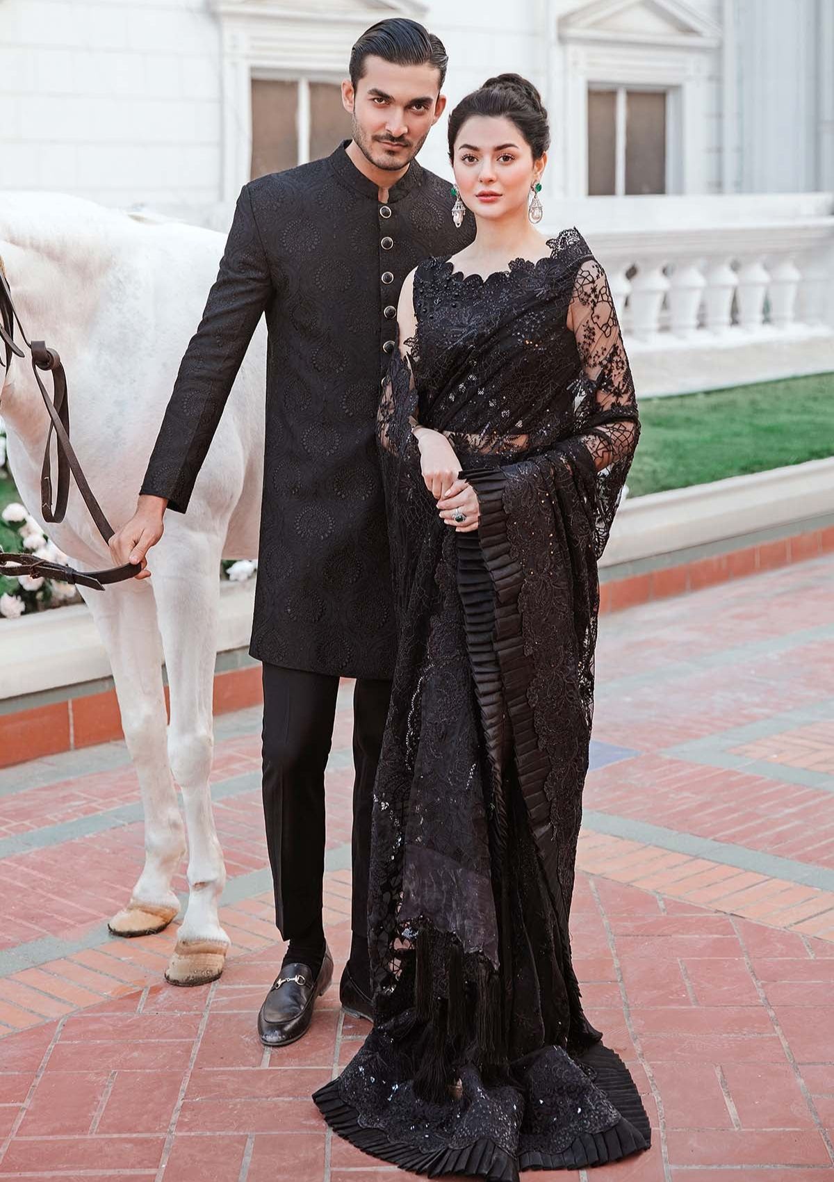 Formal Dress - Nureh - Luxury - SOLITAIRE - NL#32 available at Saleem Fabrics Traditions