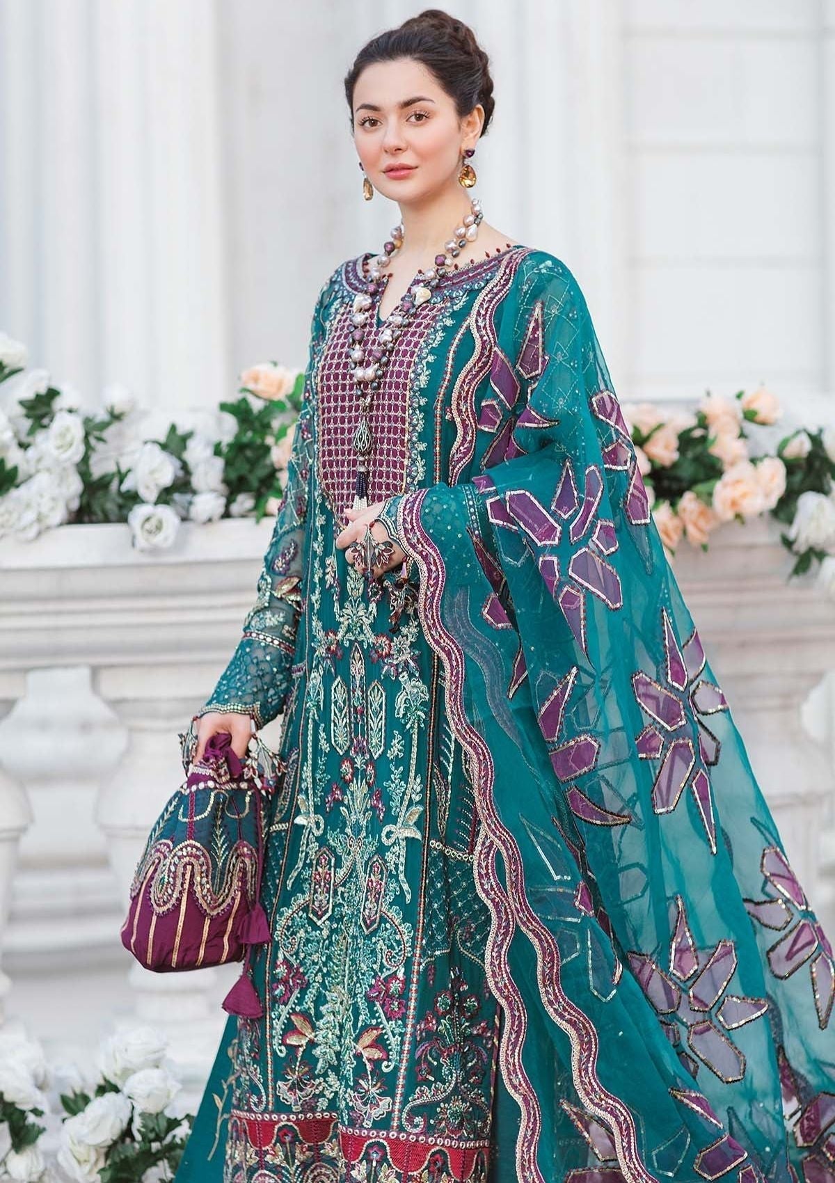 Formal Dress - Nureh - Luxury - TIARA - NL#29 available at Saleem Fabrics Traditions