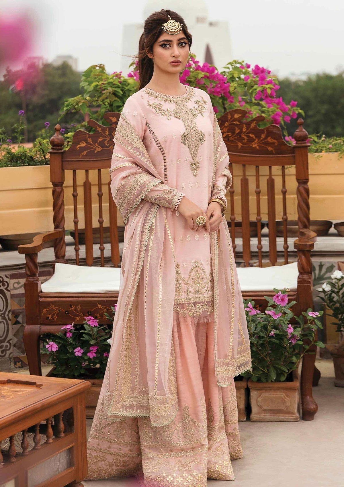 Formal Dress - Qalamkar - Khaab - V02 - Mehek - NF#6 available at Saleem Fabrics Traditions