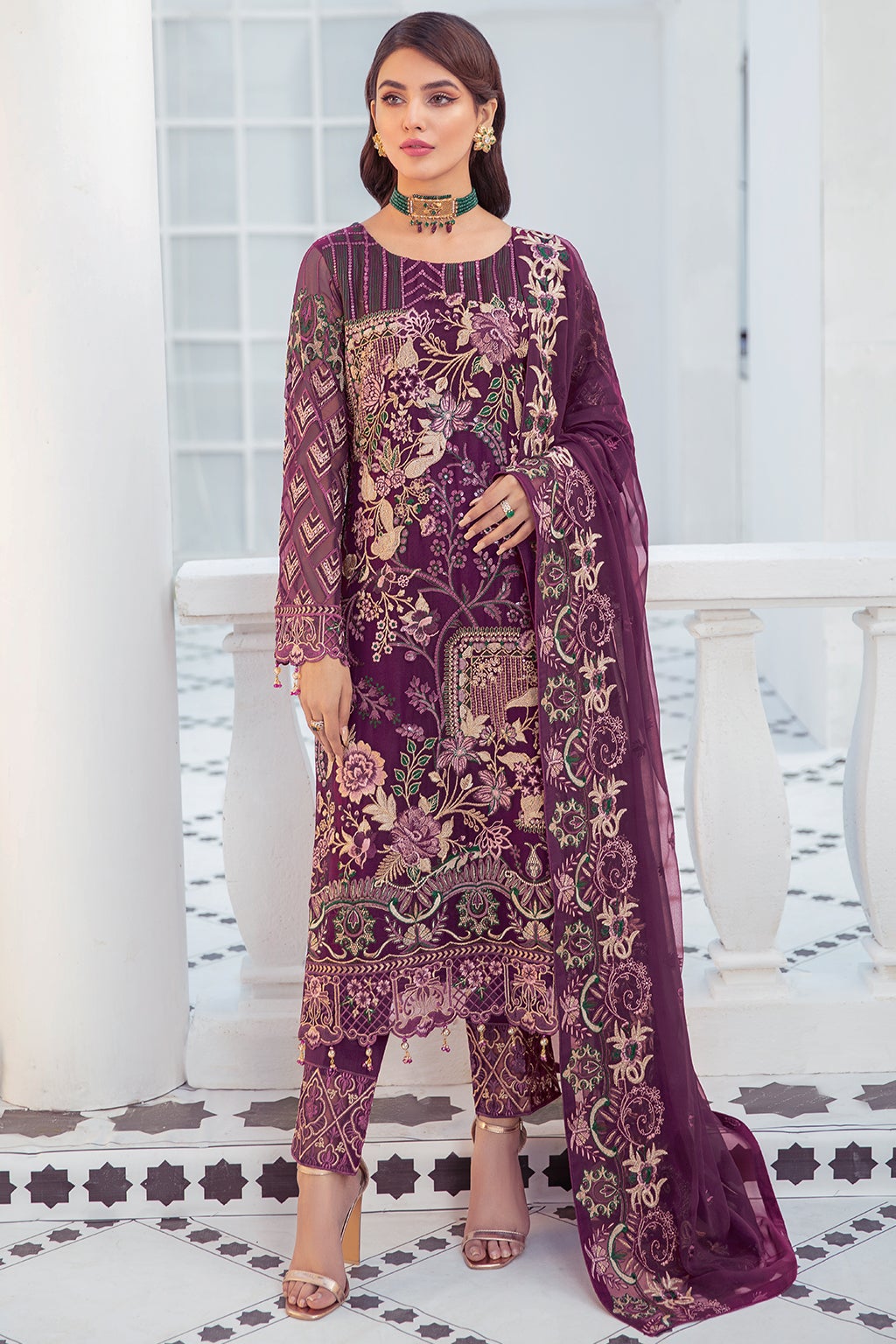Formal Dress - Ramsha - Chiffon - V21 F#2107 available at Saleem Fabrics Traditions