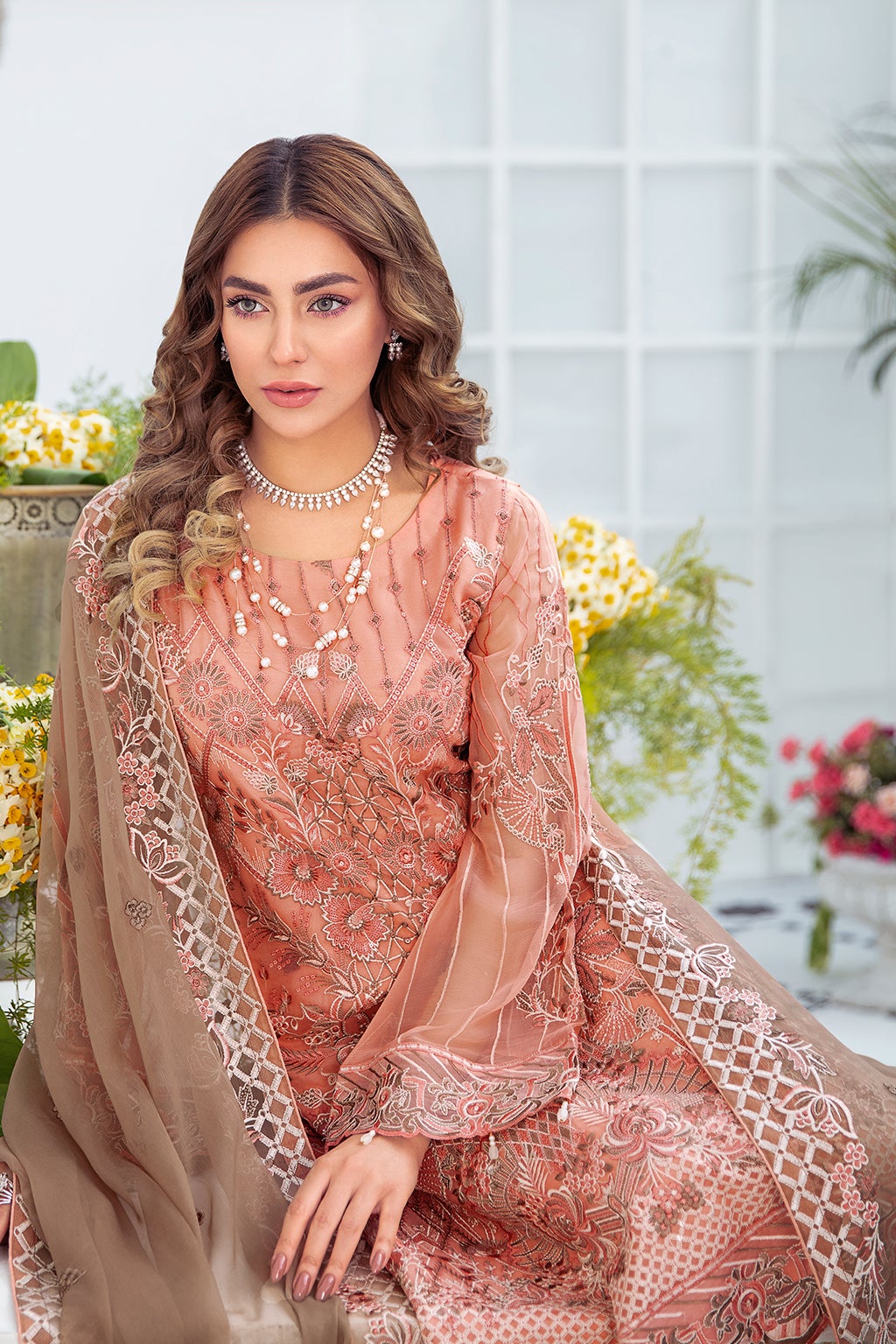 Formal Dress - Ramsha - Chiffon - V21 - F#2112 available at Saleem Fabrics Traditions