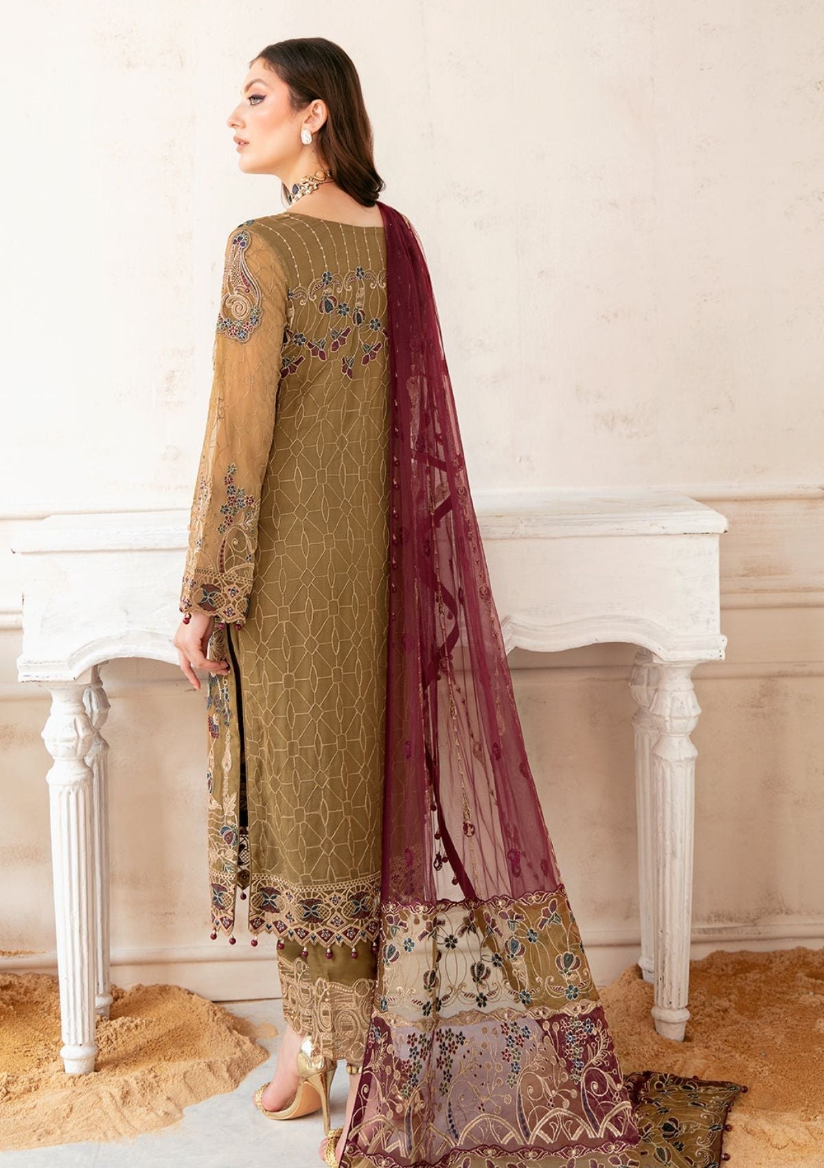 Formal Dress - Ramsha - Chiffon - V22 - F#2203 available at Saleem Fabrics Traditions