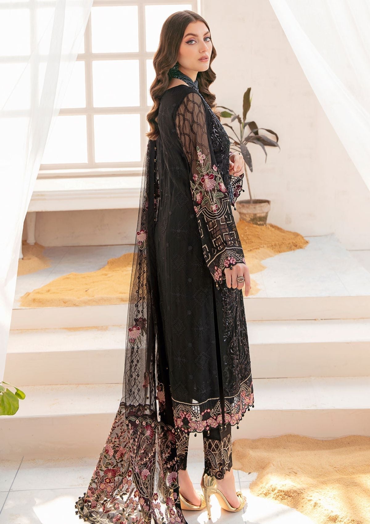 Formal Dress - Ramsha - Chiffon - V22 - F#2204 available at Saleem Fabrics Traditions