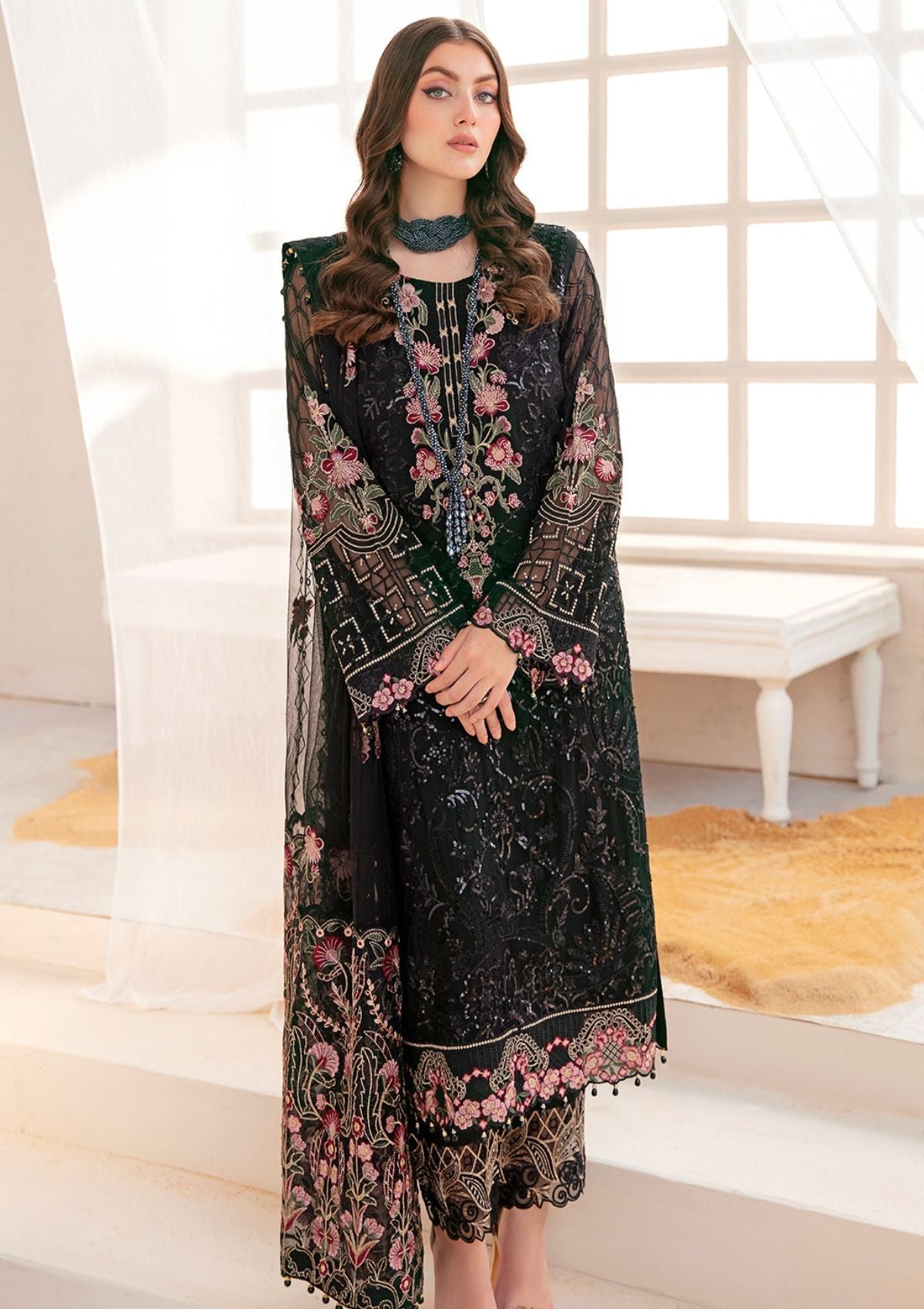 Formal Dress - Ramsha - Chiffon - V22 - F#2204 available at Saleem Fabrics Traditions