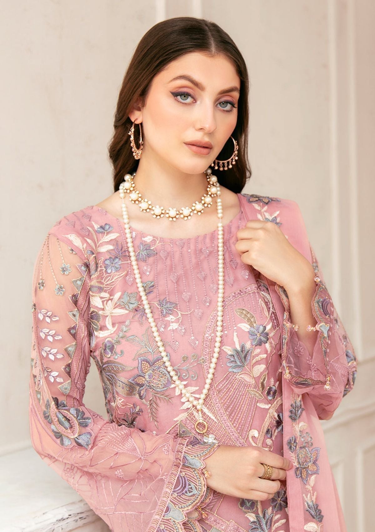 Formal Dress - Ramsha - Chiffon - V22 - F#2207 available at Saleem Fabrics Traditions