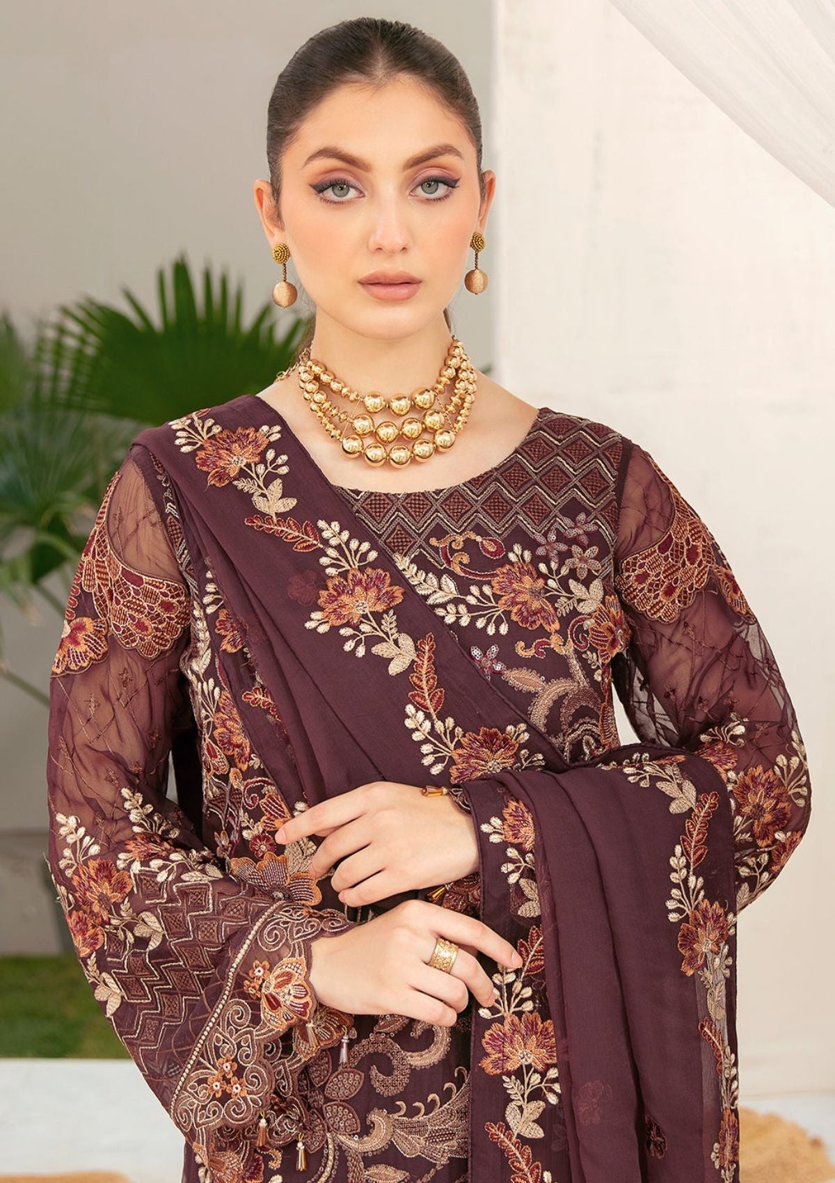 Formal Dress - Ramsha - Chiffon - V22 - F#2211 available at Saleem Fabrics Traditions