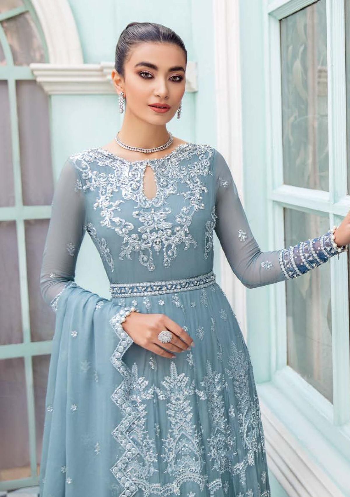 Formal Dress - Roheenaz - Kalidar - RCH-22-04 available at Saleem Fabrics Traditions