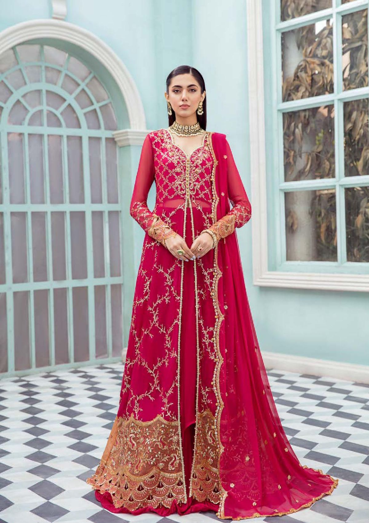 Formal Dress - Roheenaz - Kalidar - RCH-22-05 available at Saleem Fabrics Traditions