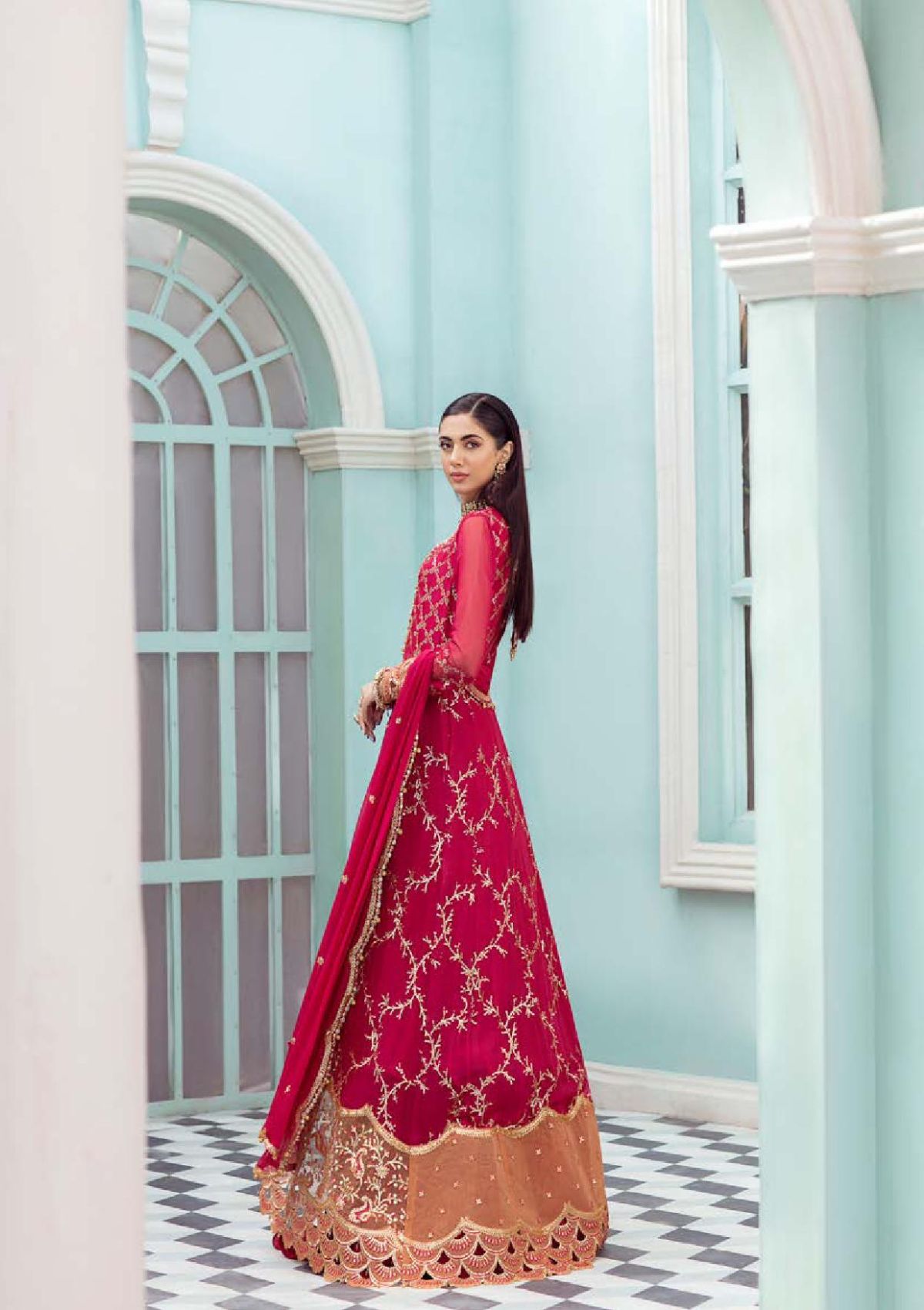 Formal Dress - Roheenaz - Kalidar - RCH-22-05 available at Saleem Fabrics Traditions